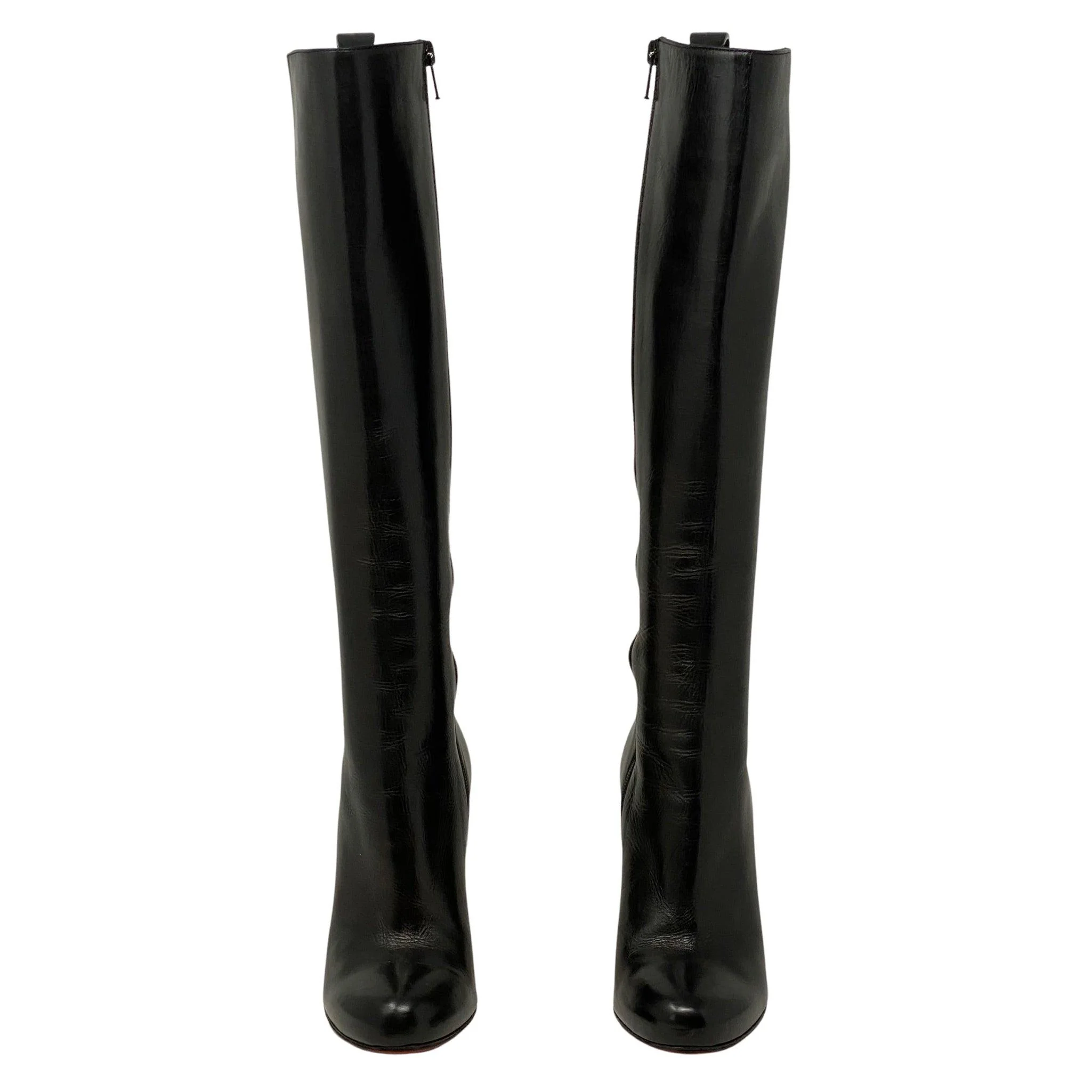Christian Louboutin Black Long Fifi Boots 100mm 35.5 - Image 3