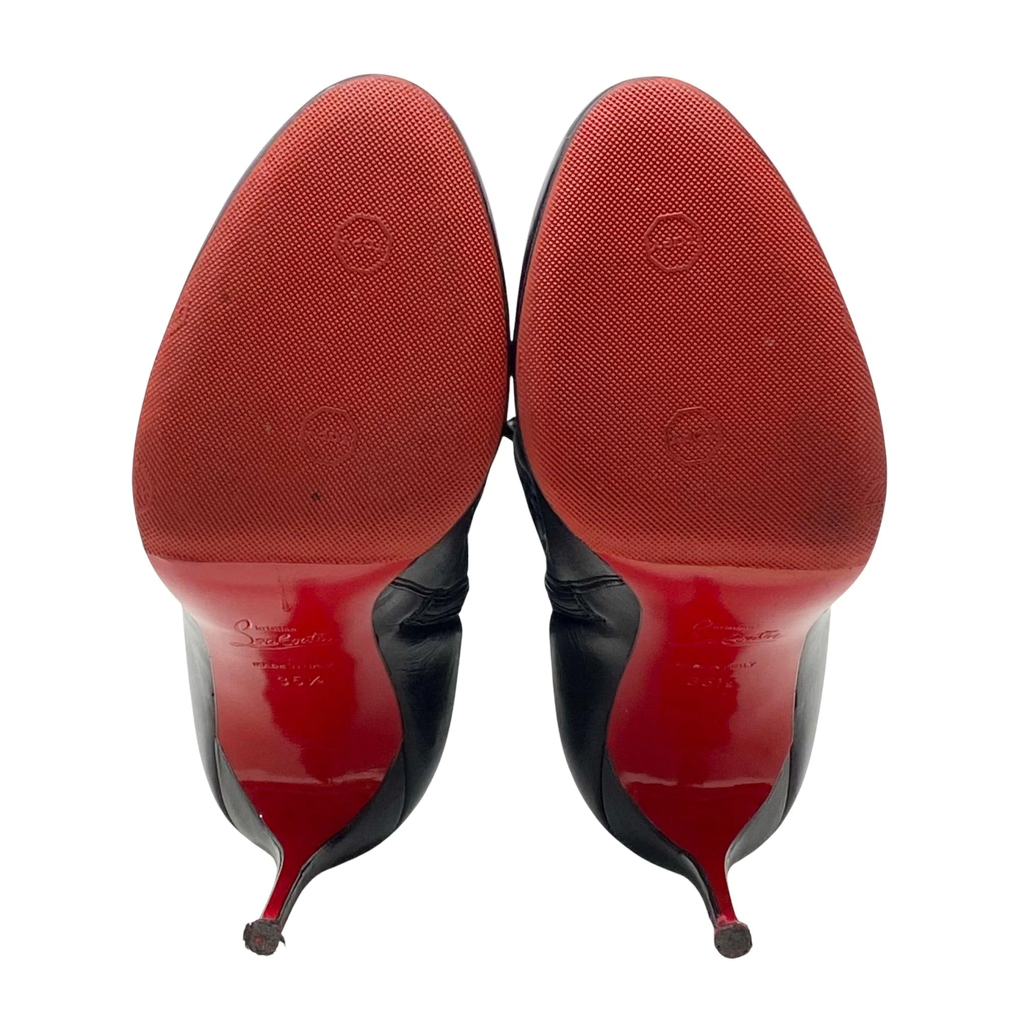 Christian Louboutin Black Long Fifi Boots 100mm 35.5 - Image 5
