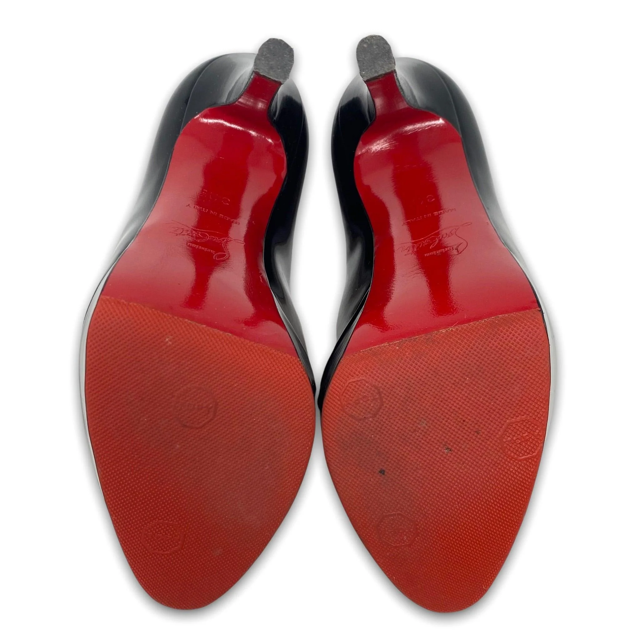 Christian Louboutin Black Patent Bianca Pumps 34.5 - Image 4