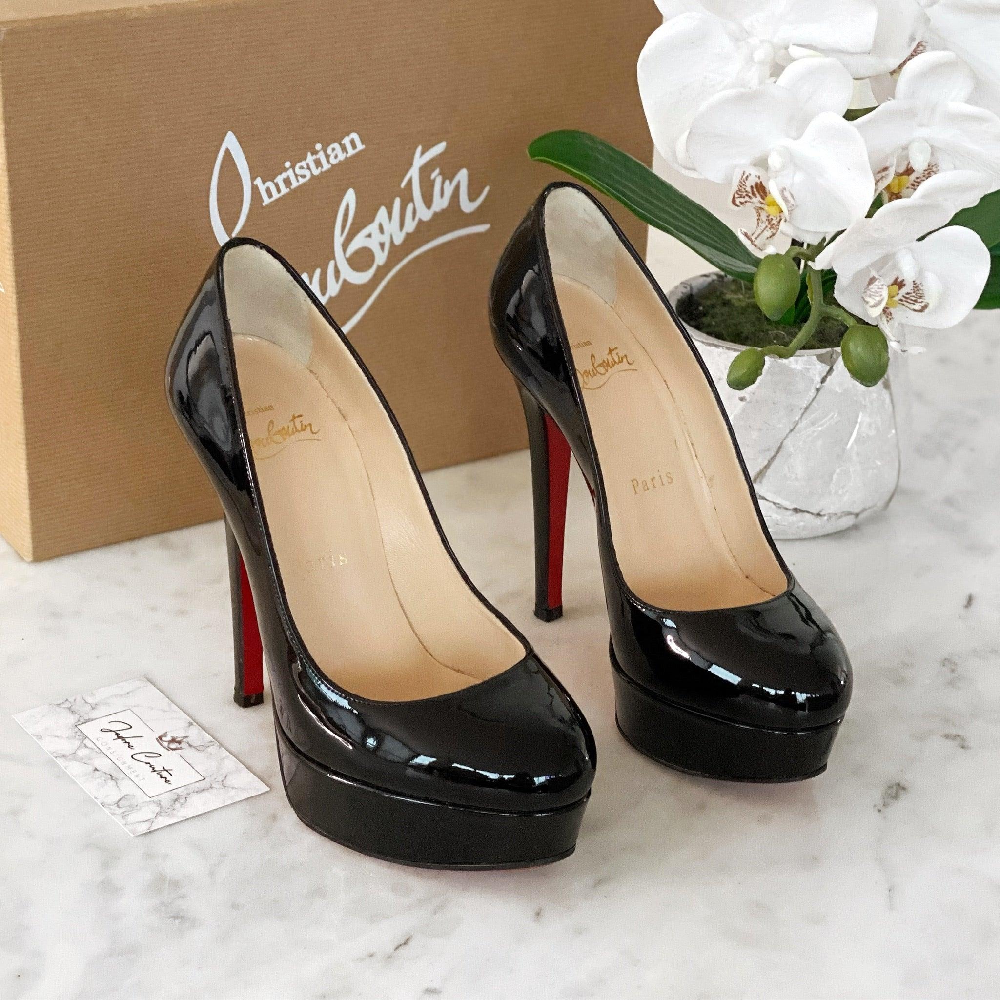 Christian Louboutin Black Patent Bianca Pumps 34.5 - Image 6