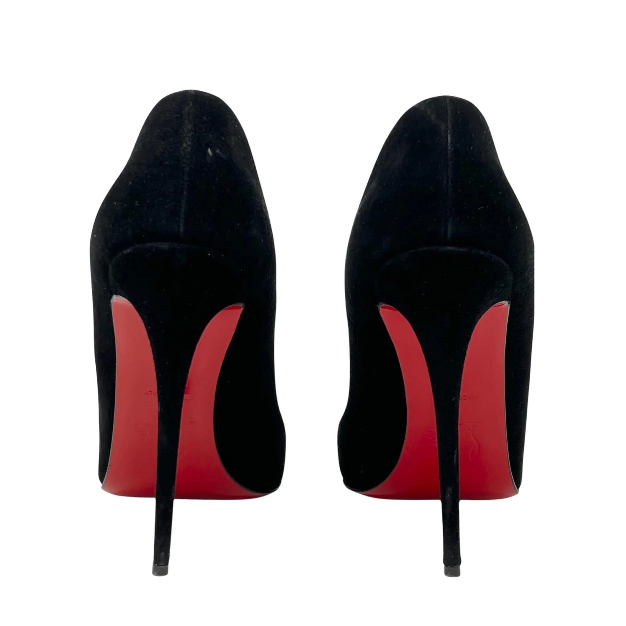 Christian Louboutin Black Suede GEO Spike Pumps 38 - Image 4