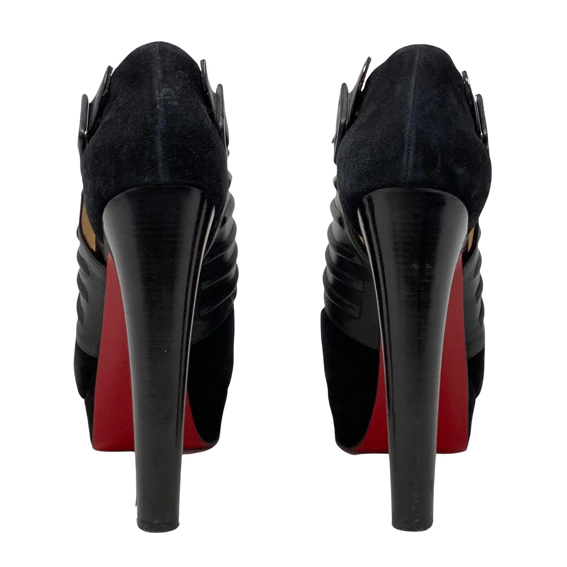 Christian Louboutin Bye Bye Suede Booties 37 - Image 3