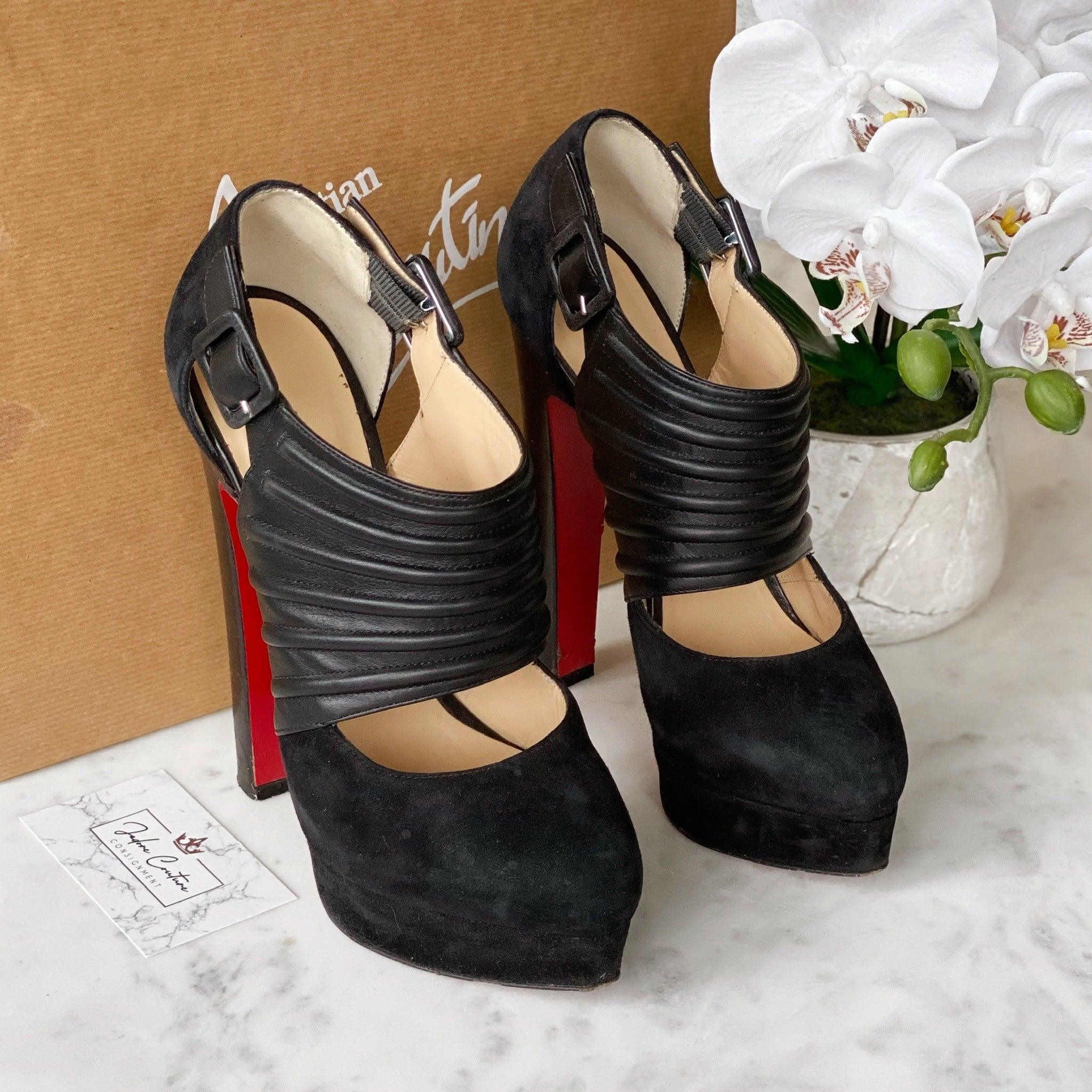 Christian Louboutin Bye Bye Suede Booties 37 - Image 6