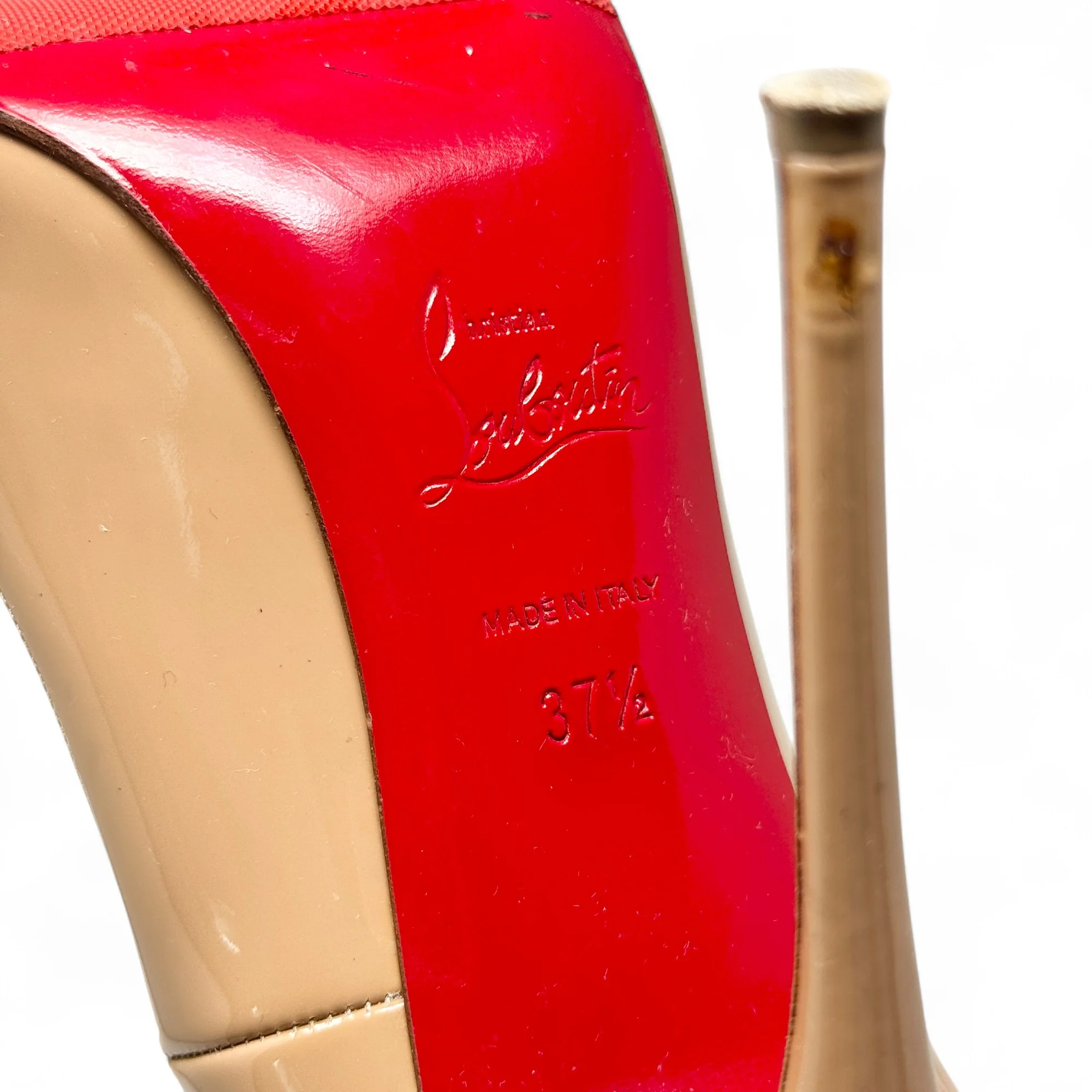 Christian Louboutin Nude So Kate Pumps 37.5 - Image 9