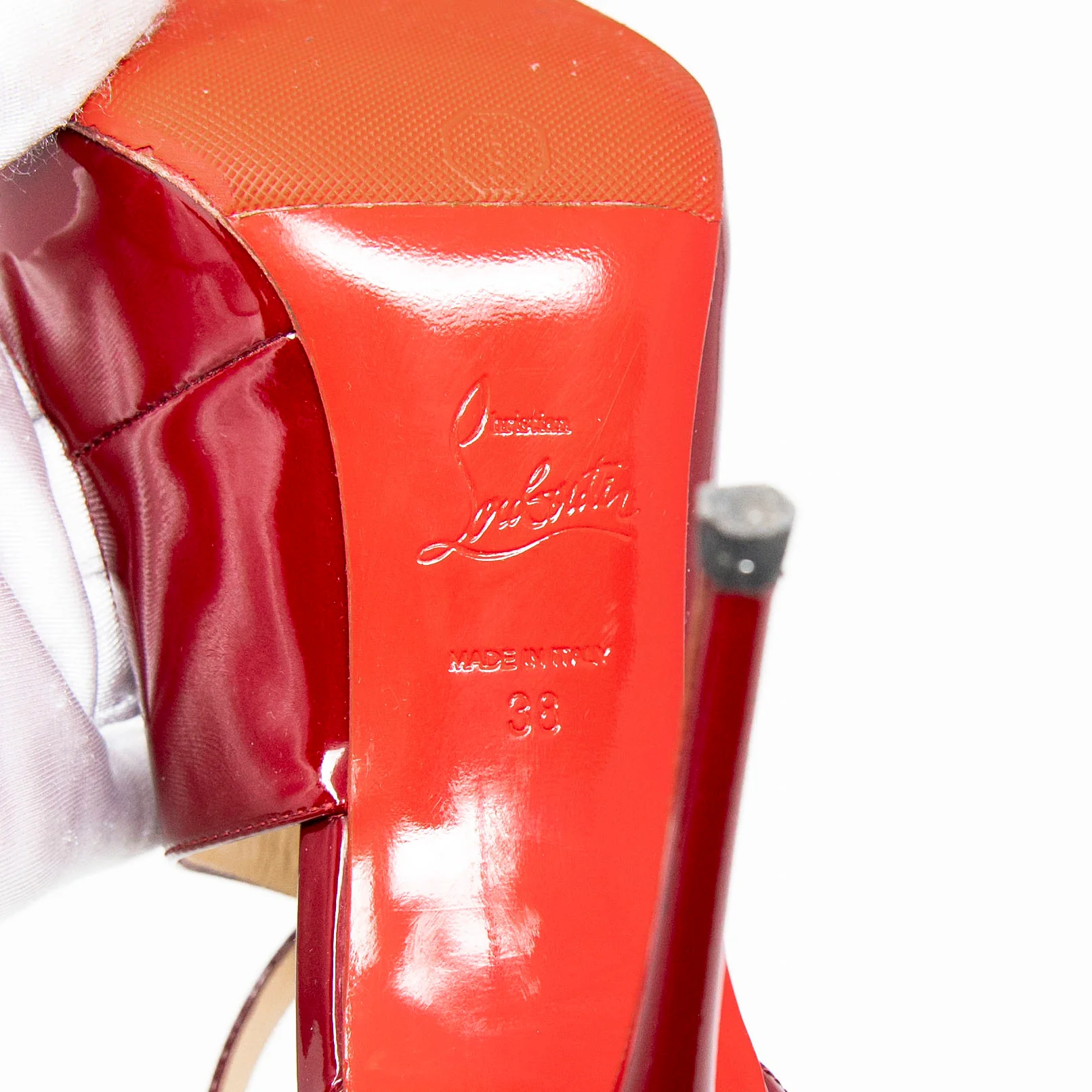 Christian Louboutin Red Marlenarock Pumps 38 - Image 6