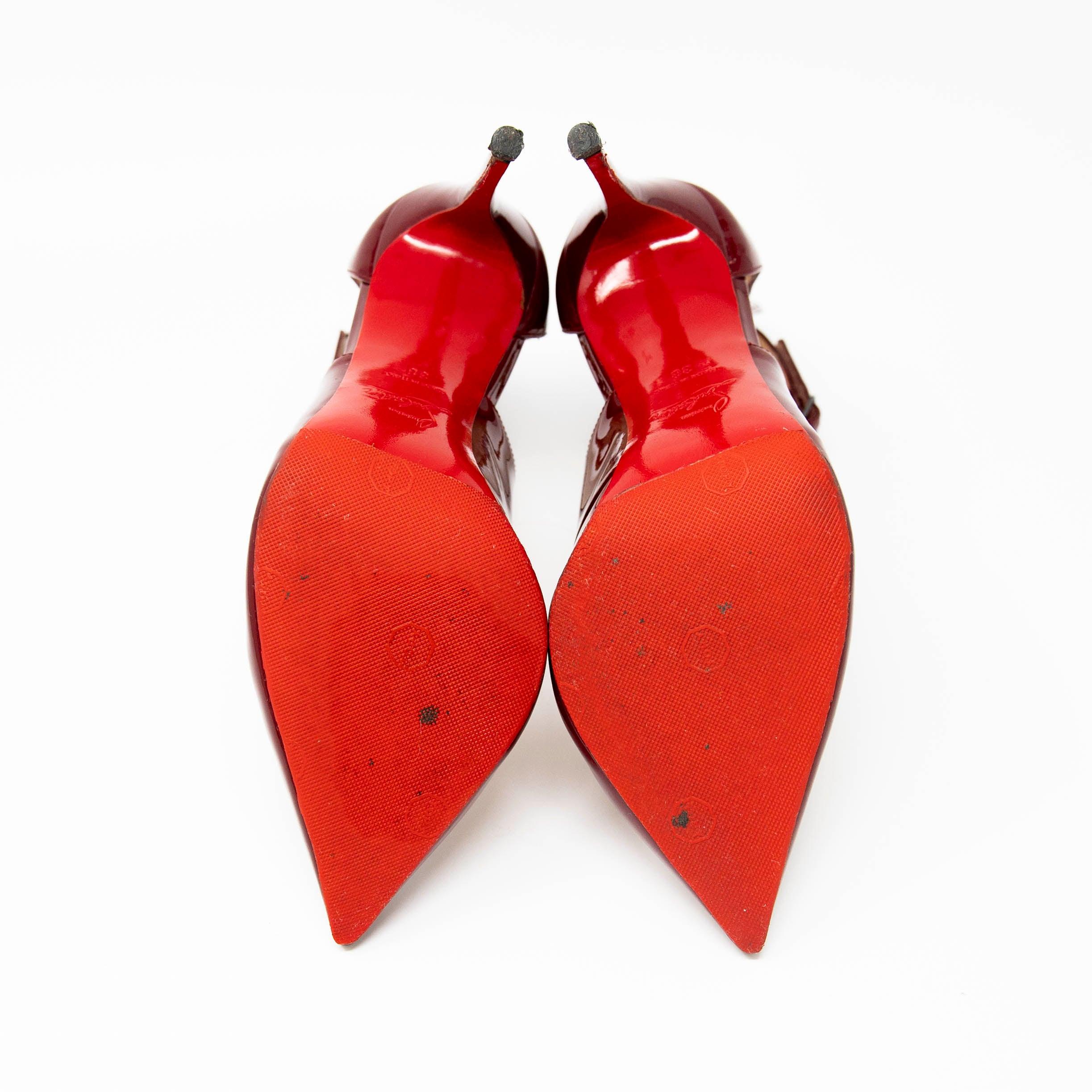 Christian Louboutin Red Marlenarock Pumps 38 - Image 7