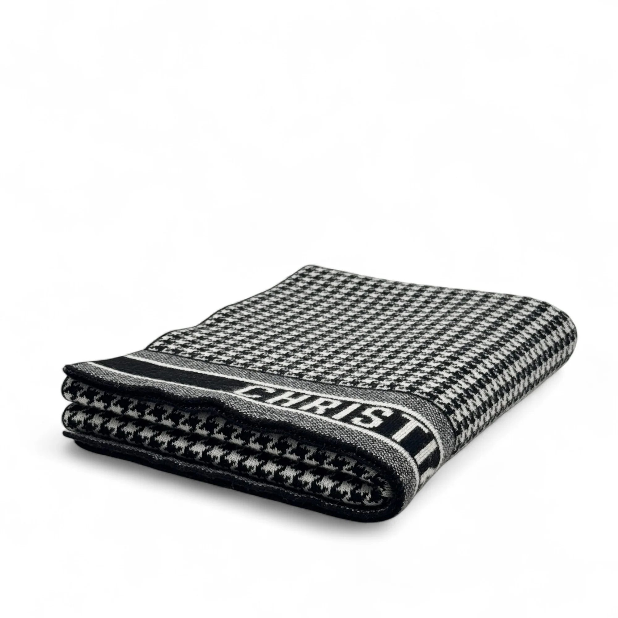 Dior 30 Montaigne Houndstooth Cashmere Scarf - Image 5