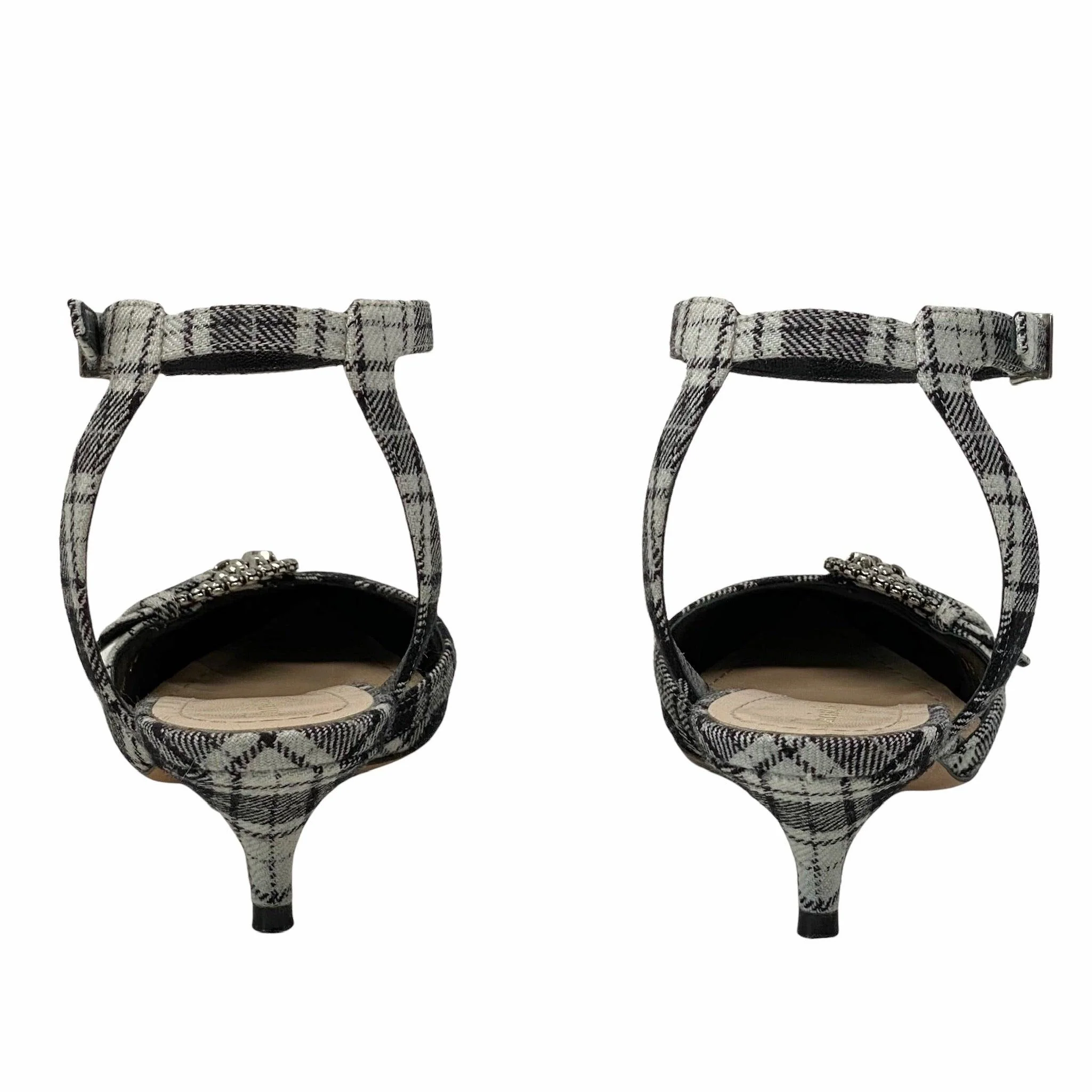 Dior Black & White Tarta Gang Slingback Pumps 36.5 - Image 3
