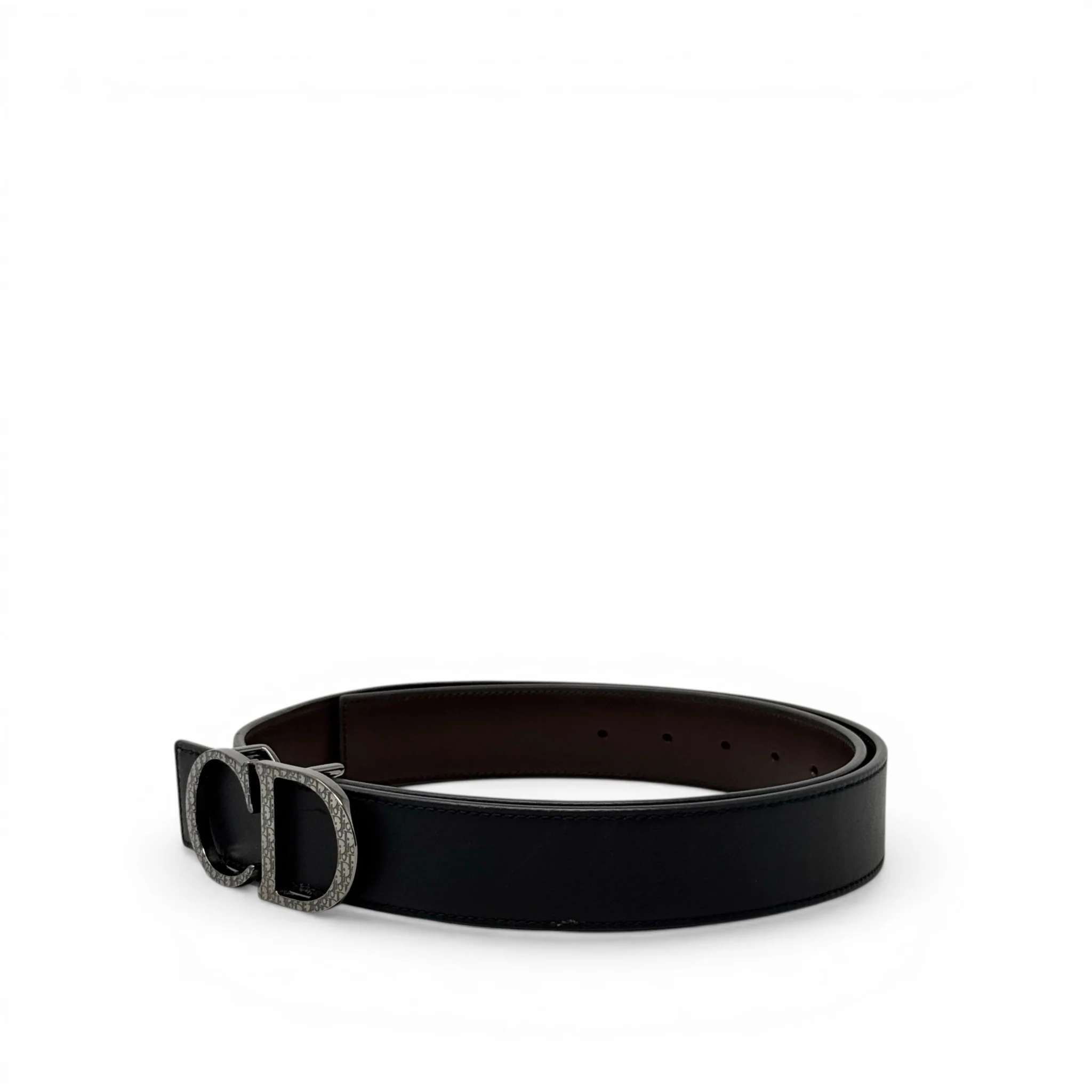 Dior Black/Brown Homme CD Reversible Belt 40/100 - Image 2
