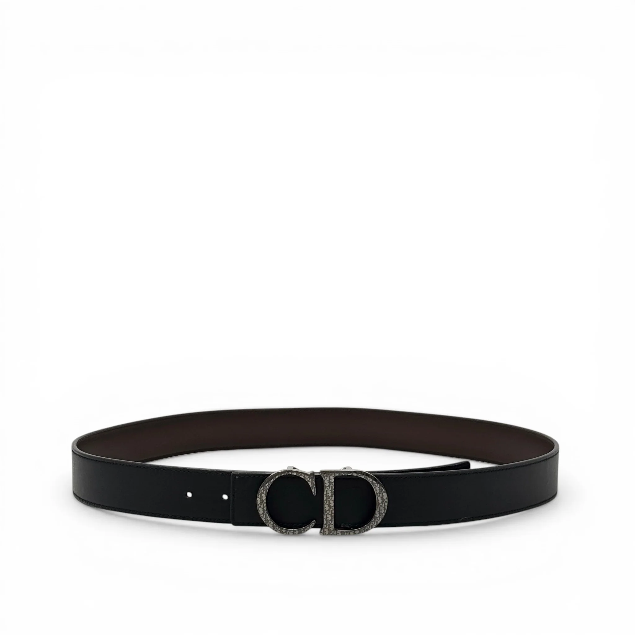 Dior Black/Brown Homme CD Reversible Belt 40/100 - Image 5