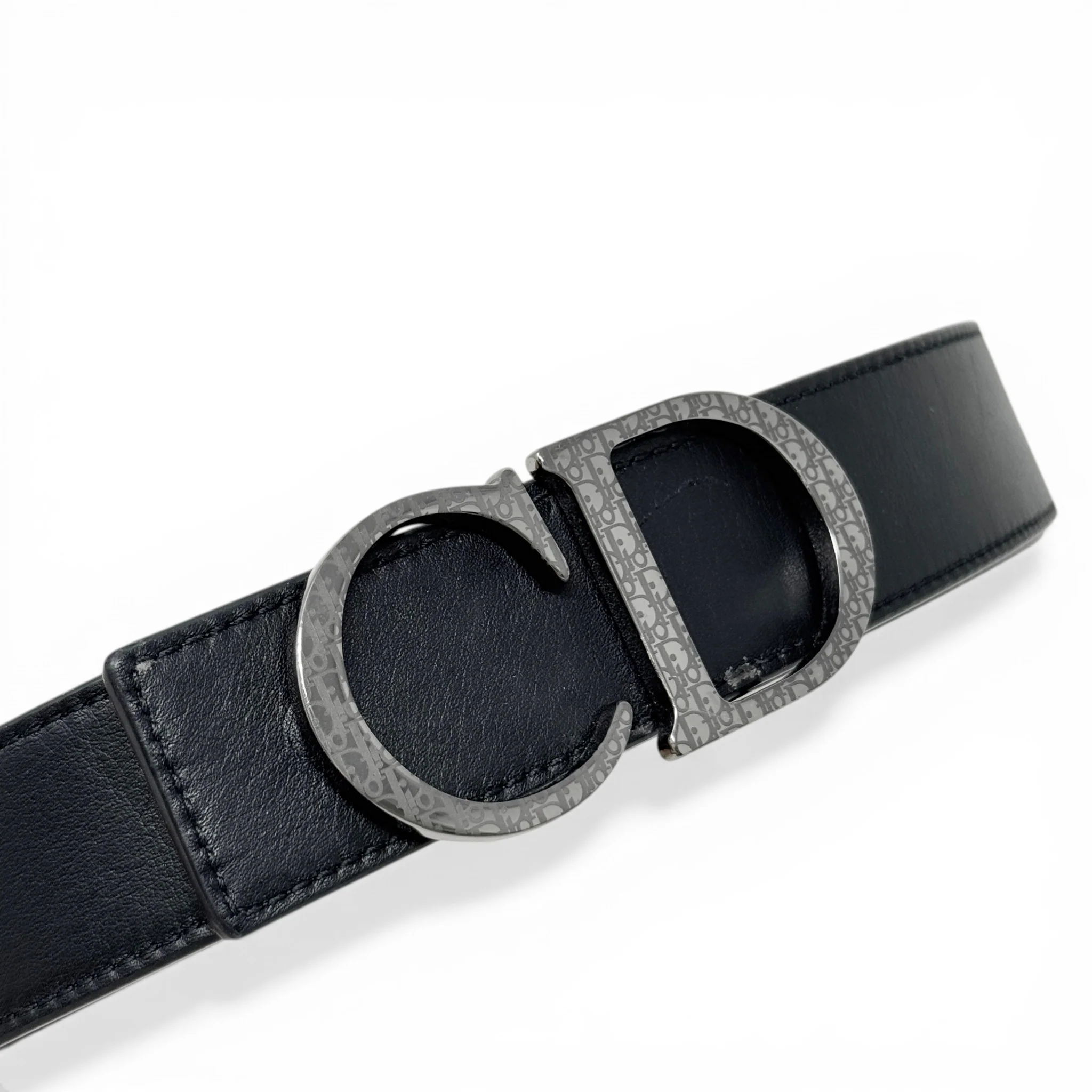 Dior Black/Brown Homme CD Reversible Belt 40/100 - Image 8