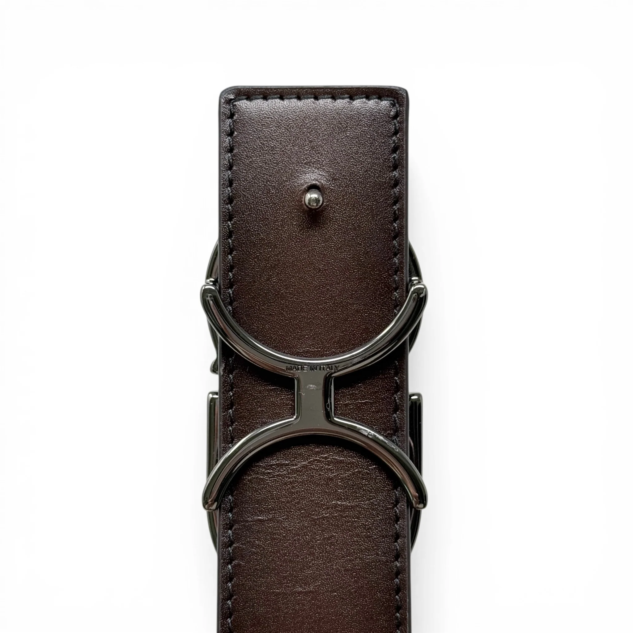 Dior Black/Brown Homme CD Reversible Belt 40/100 - Image 9