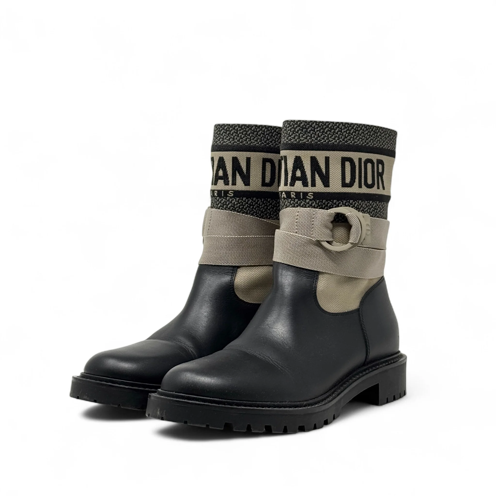 Dior Black D-Major Ankle Boots 38.5 - Image 2