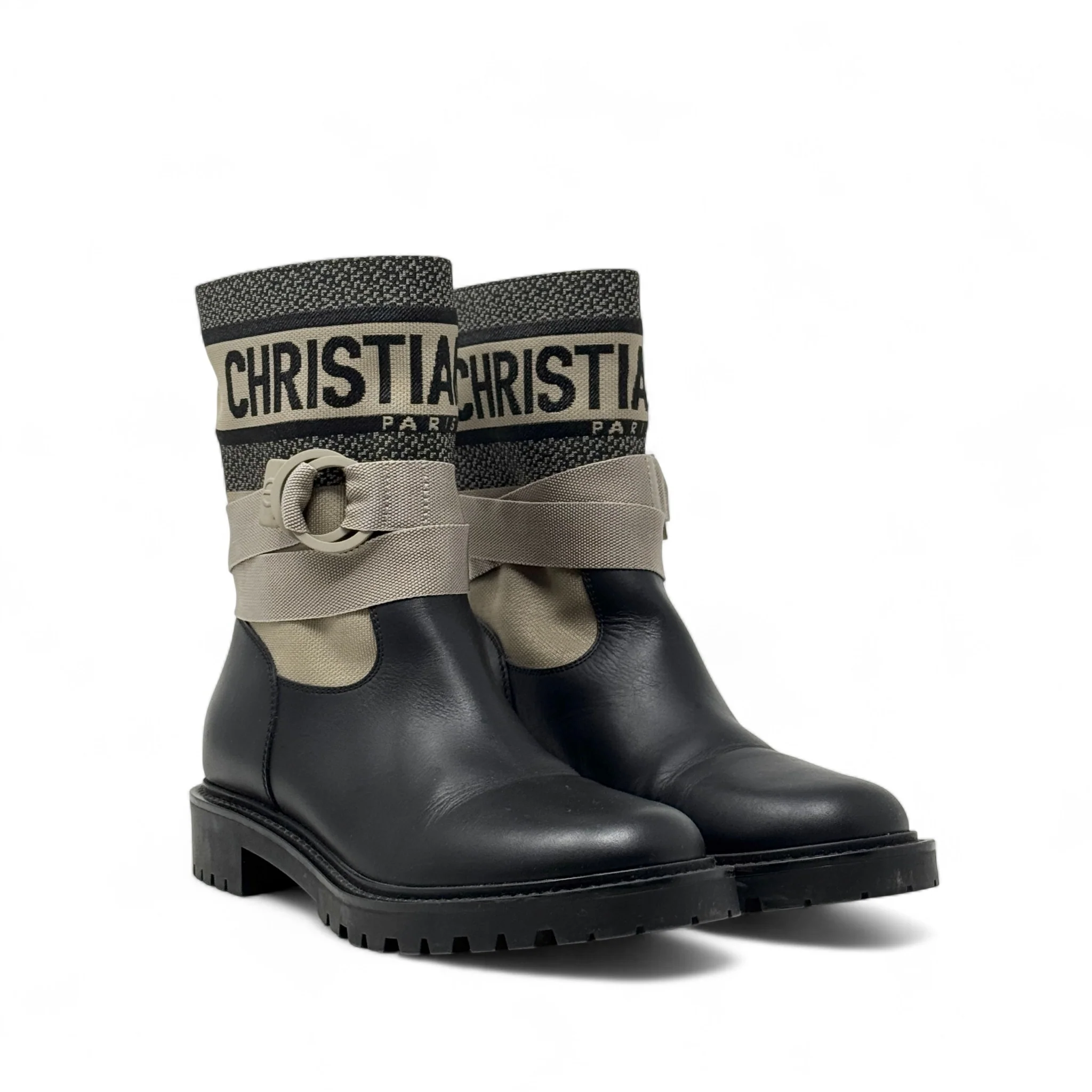 Dior Black D-Major Ankle Boots 38.5 - Image 4