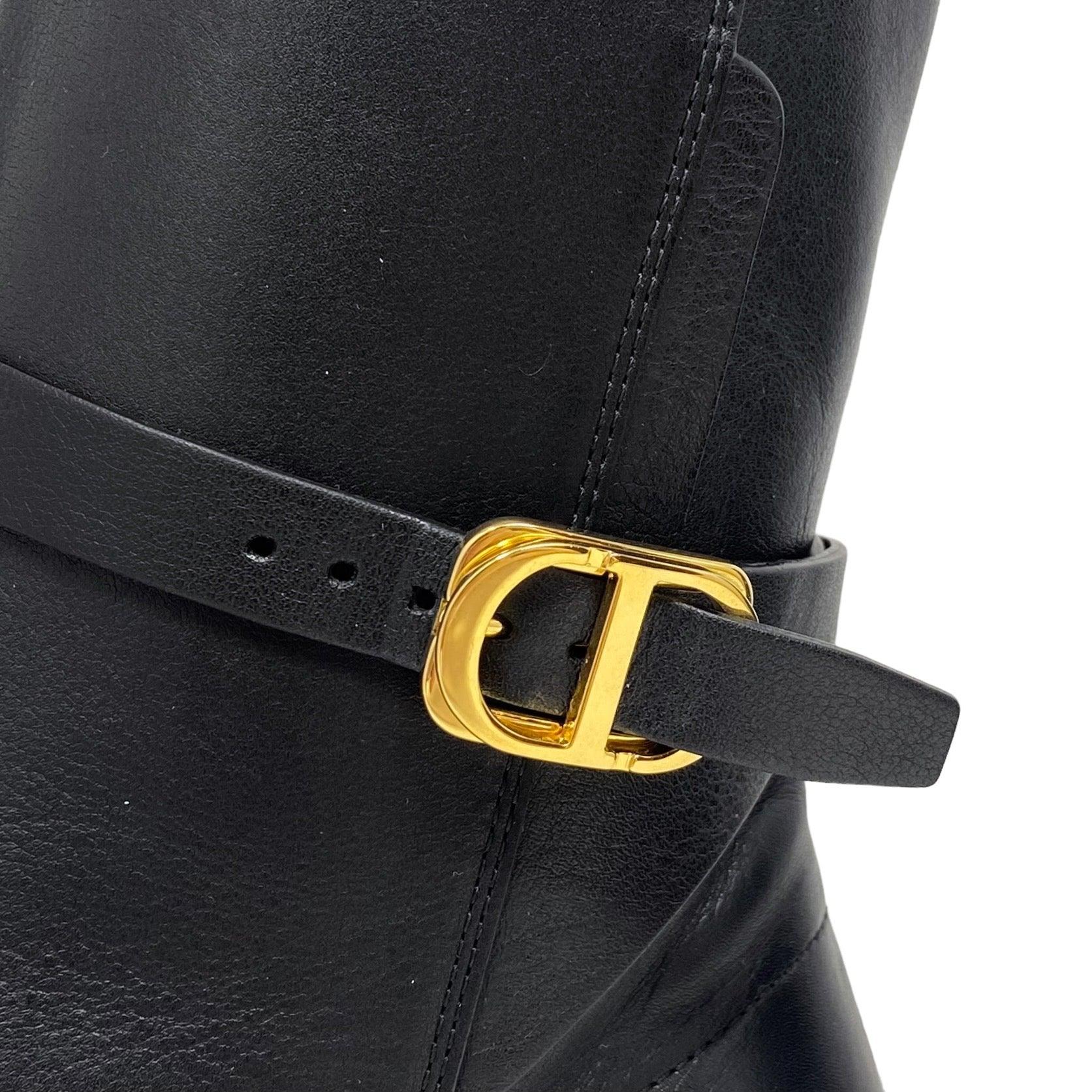 Dior Black Empreinte Combat Boots 38.5 - Image 6