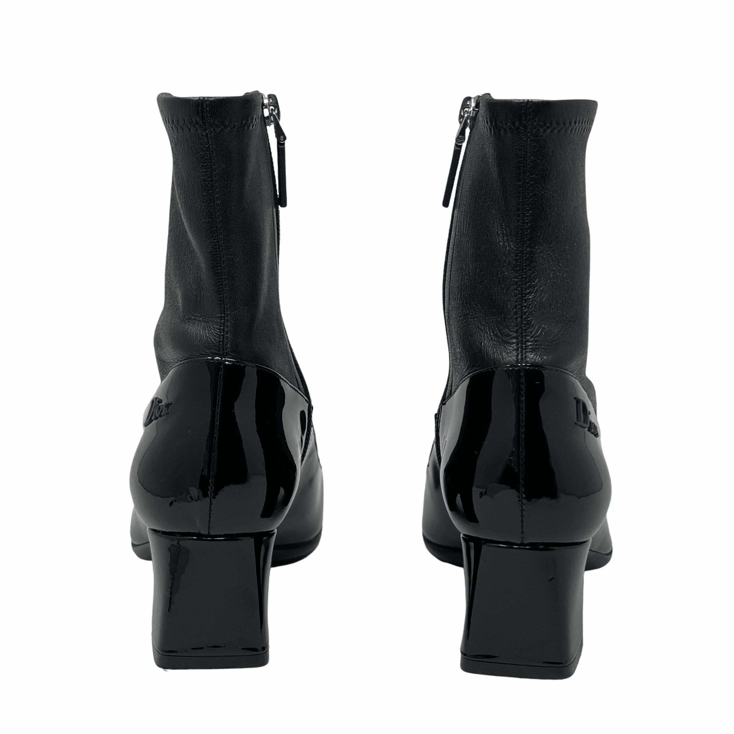 Dior Black Stretch Ankle Boots 36.5 - Image 4