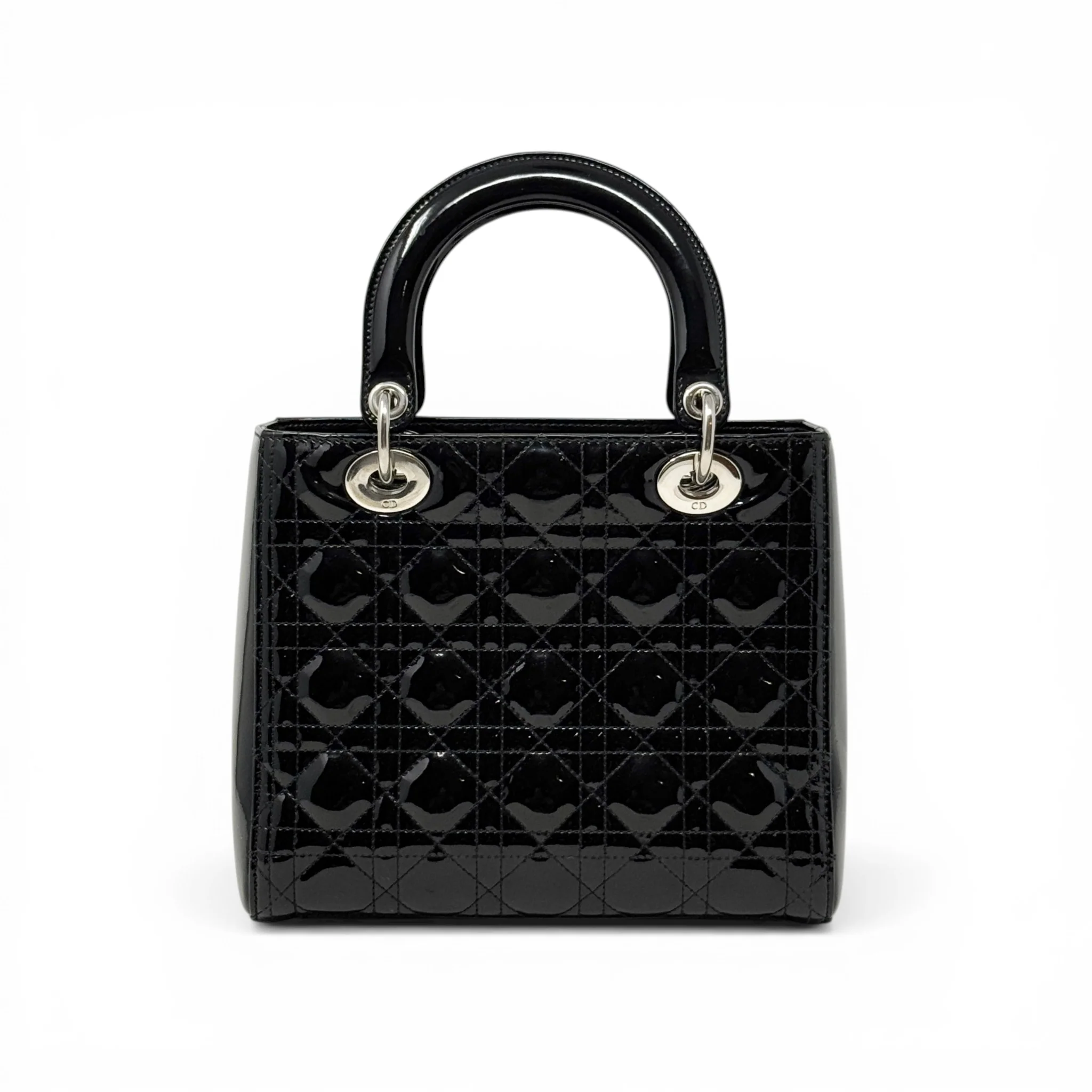 Dior Black Patent Medium Lady Dior - Image 3