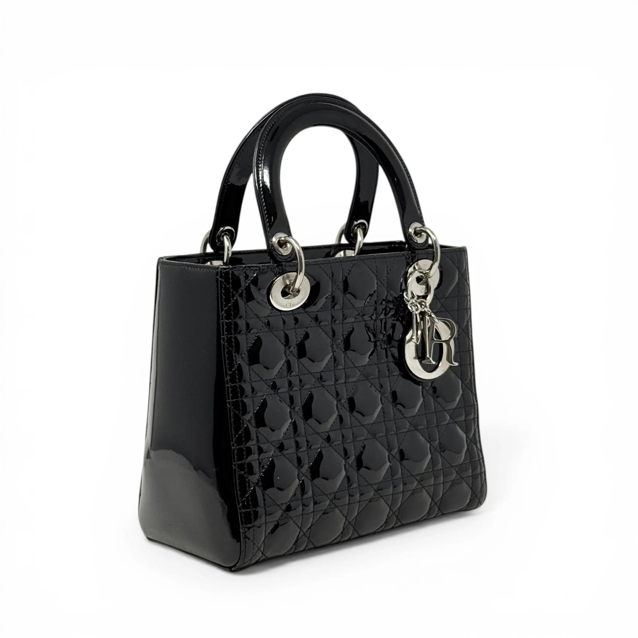 Dior Black Patent Medium Lady Dior - Image 4