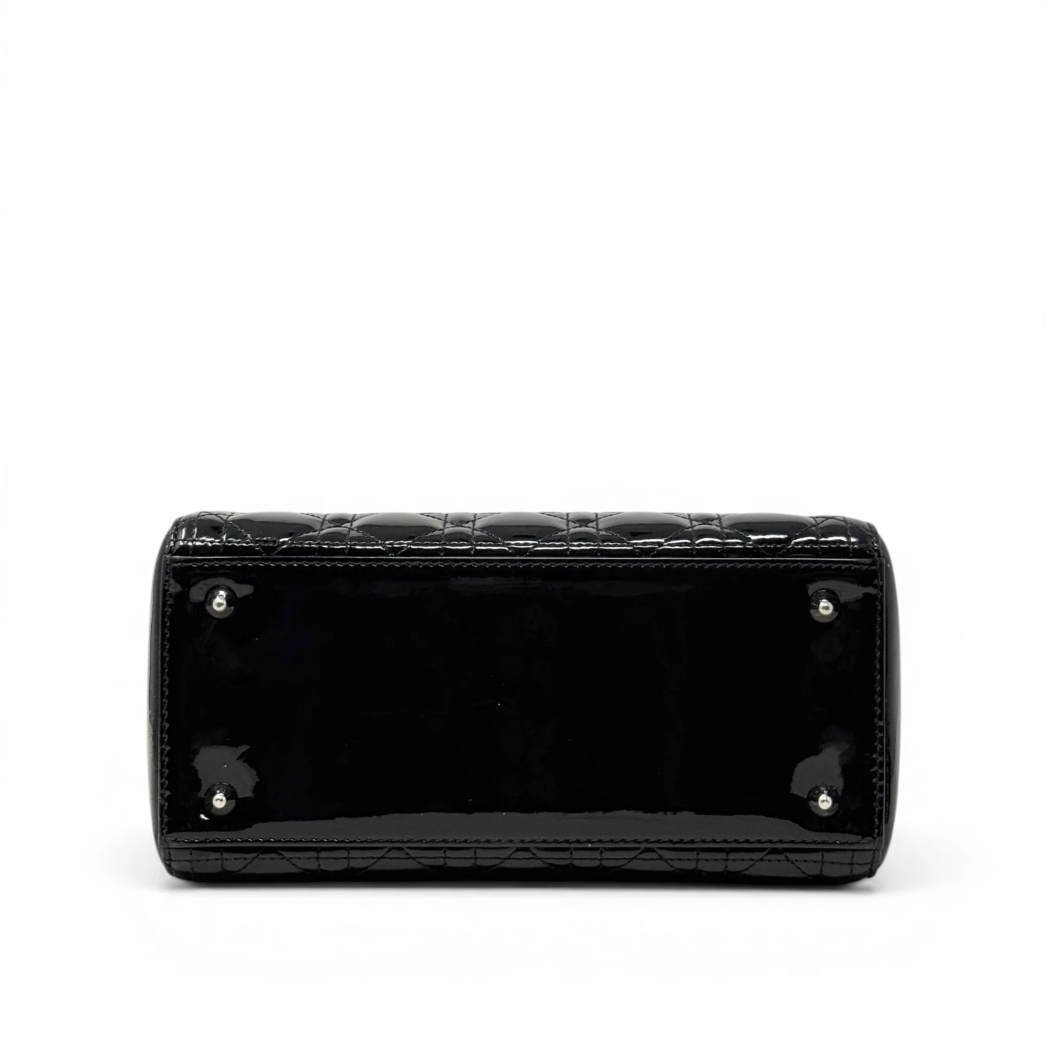 Dior Black Patent Medium Lady Dior - Image 5