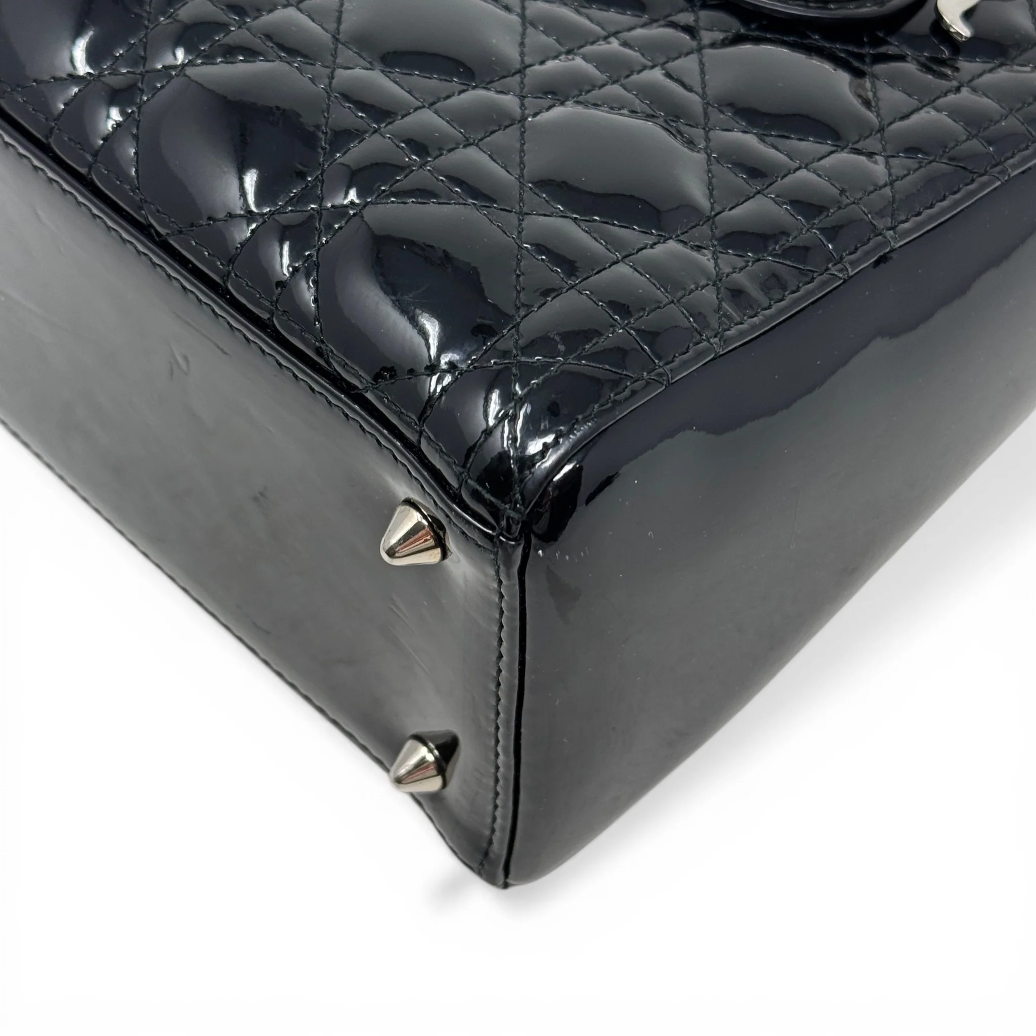 Dior Black Patent Medium Lady Dior - Image 6