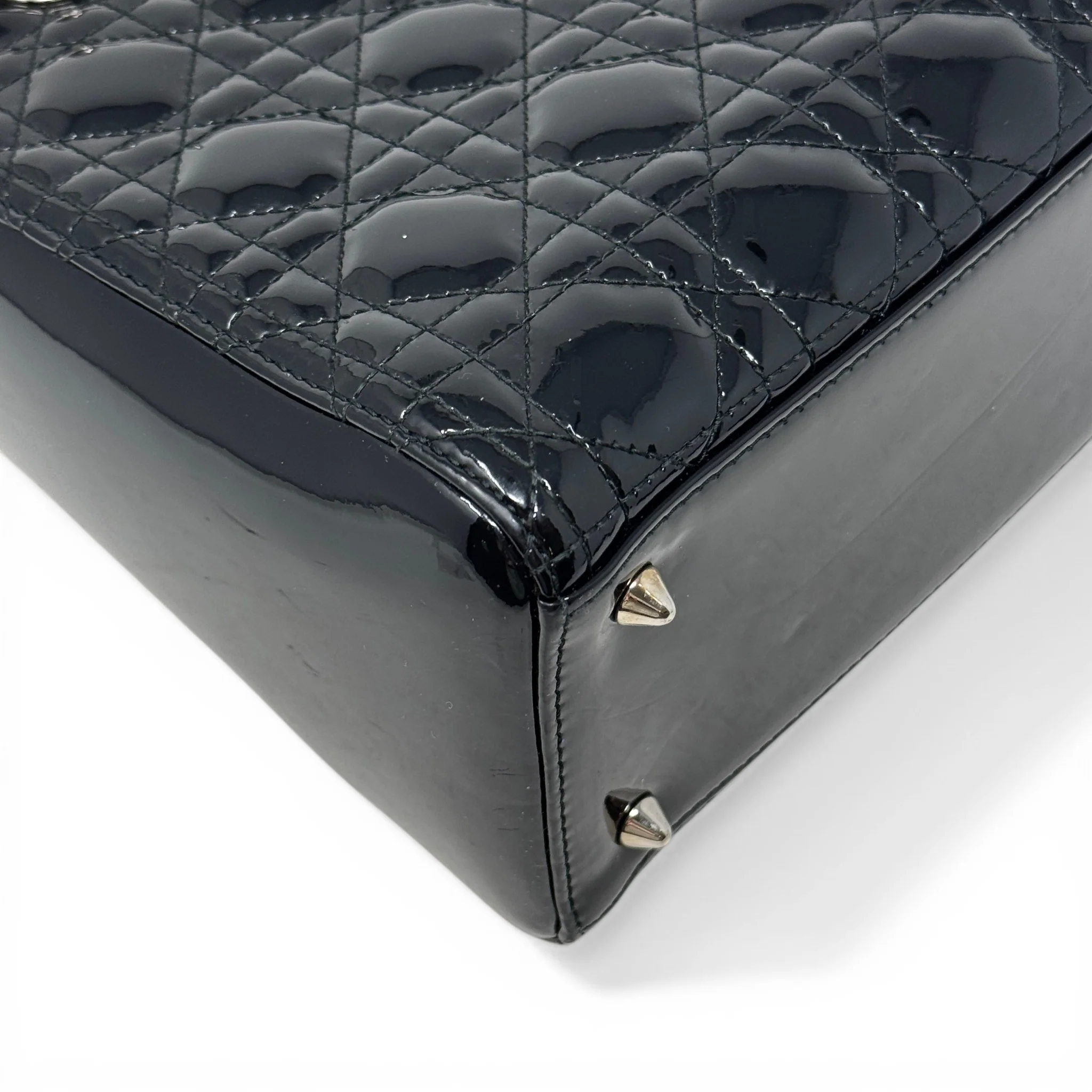 Dior Black Patent Medium Lady Dior - Image 7