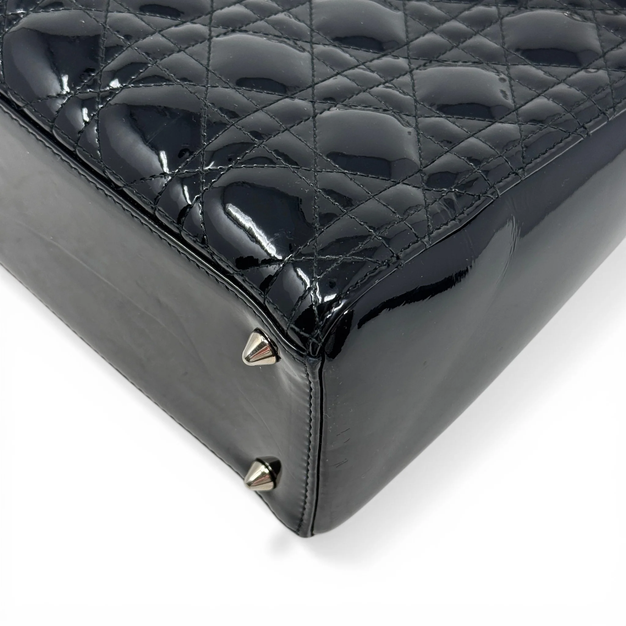 Dior Black Patent Medium Lady Dior - Image 8