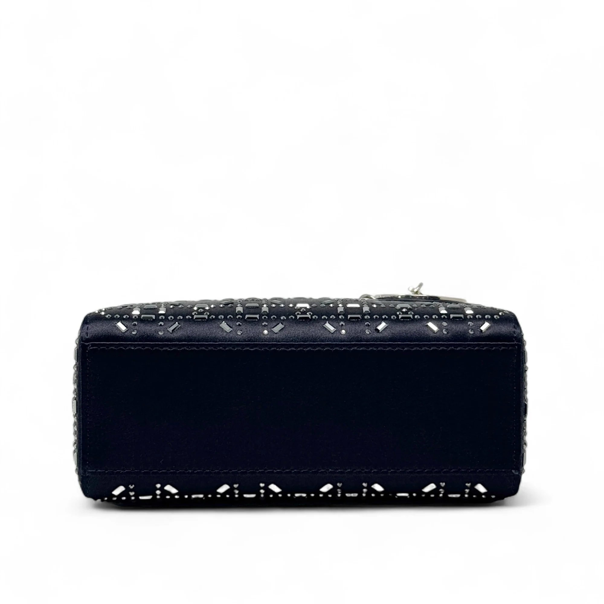 Dior Black Satin Strass Mini Lady Dior - Image 7