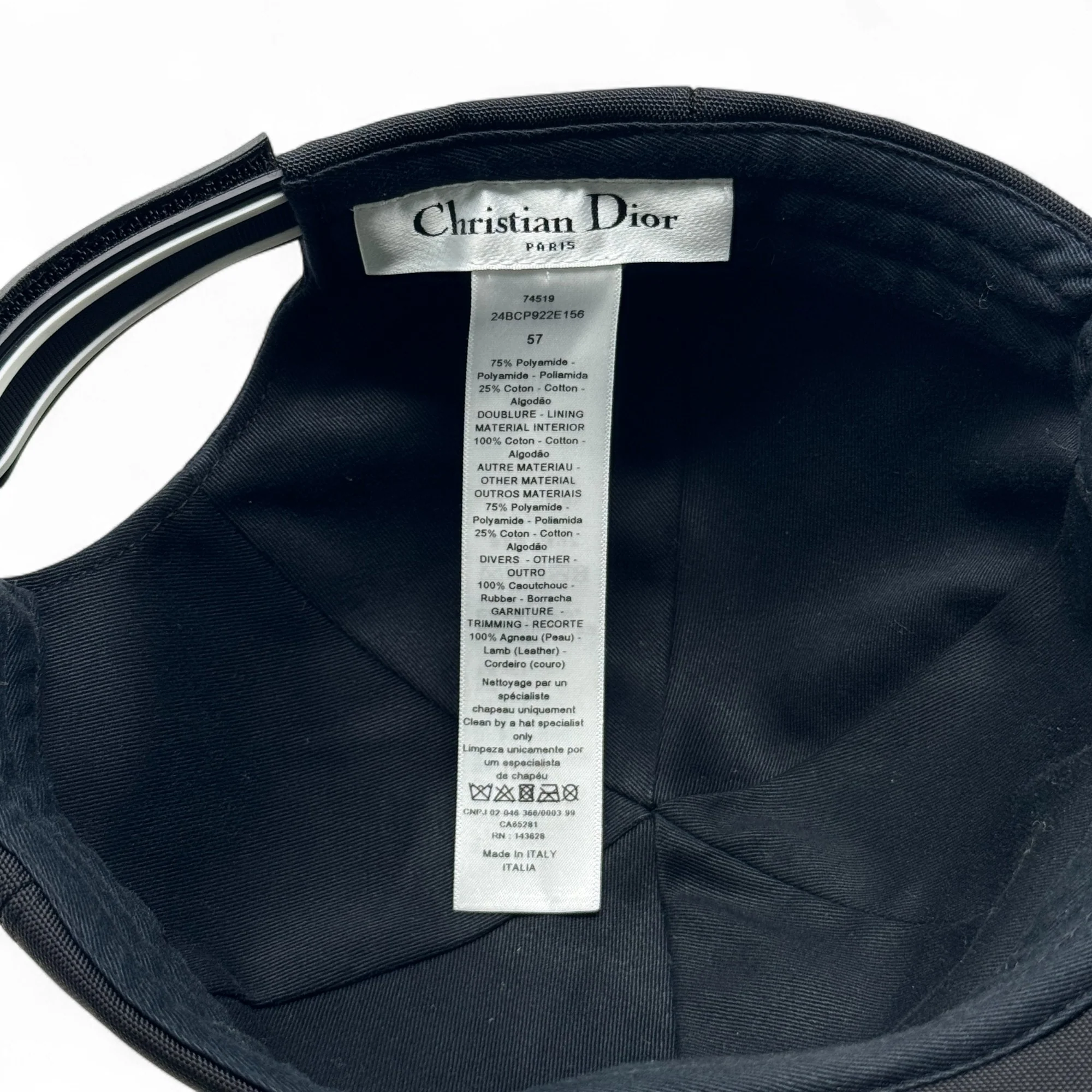 Dior Black Star Logo D-Player Cap - Image 8