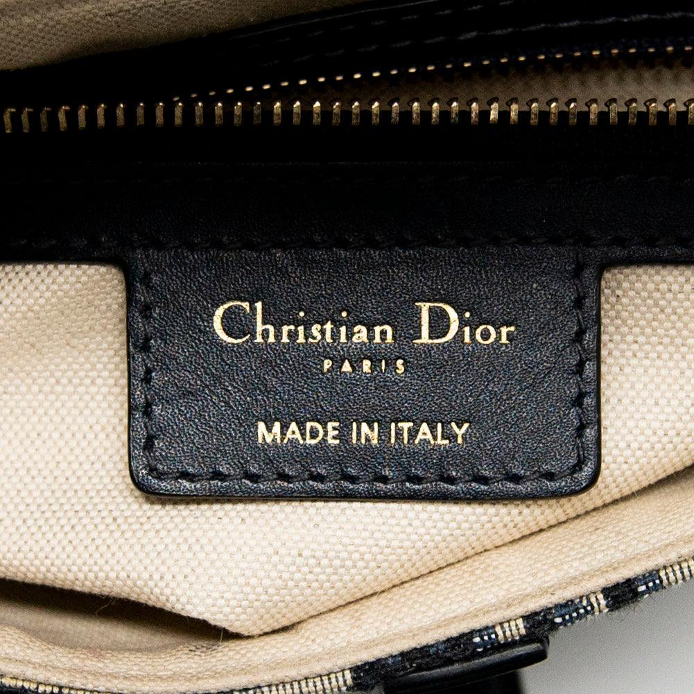 Dior Blue Oblique Medium Saddle Bag - Image 12