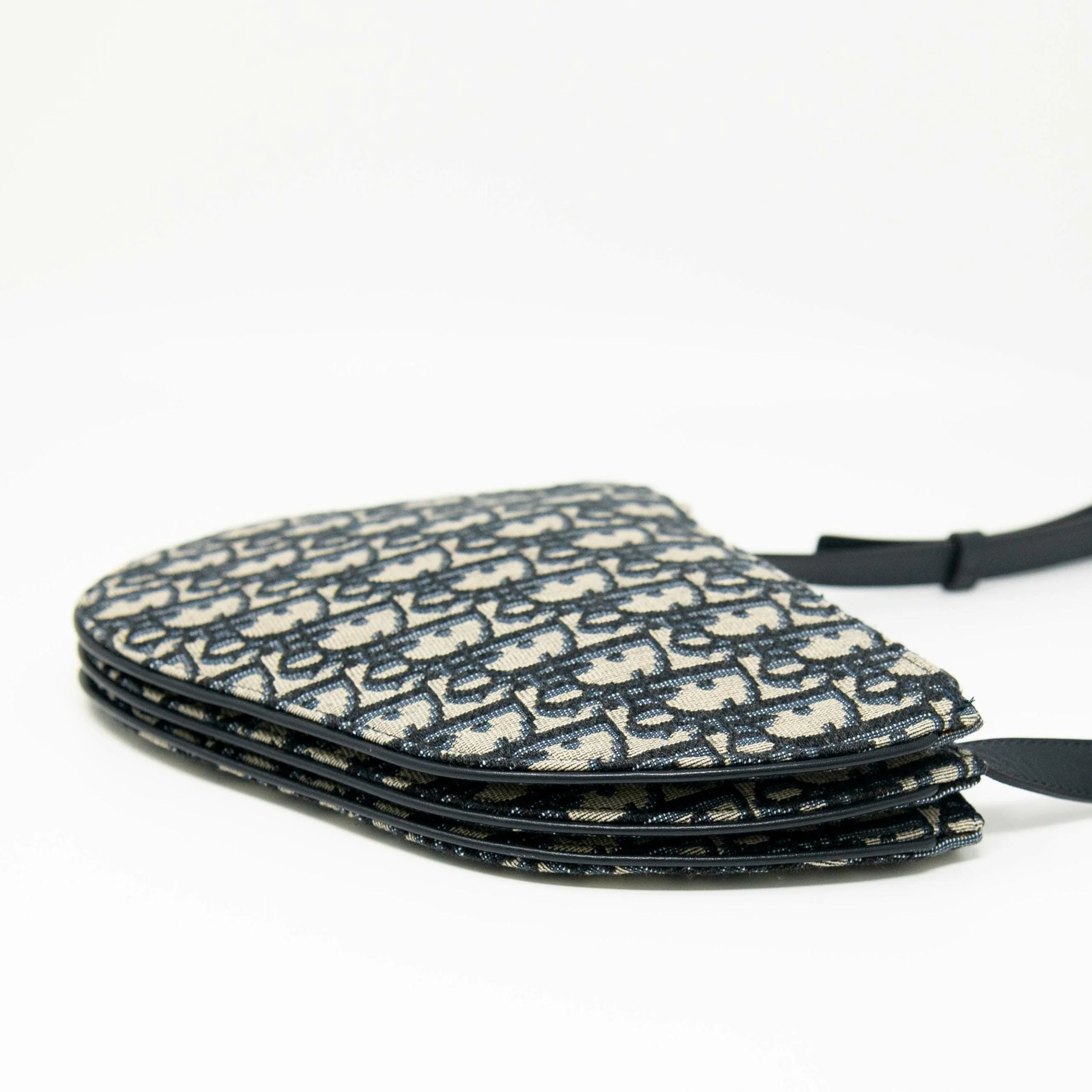 Dior Blue Oblique Triple Saddle Pouch - Image 2