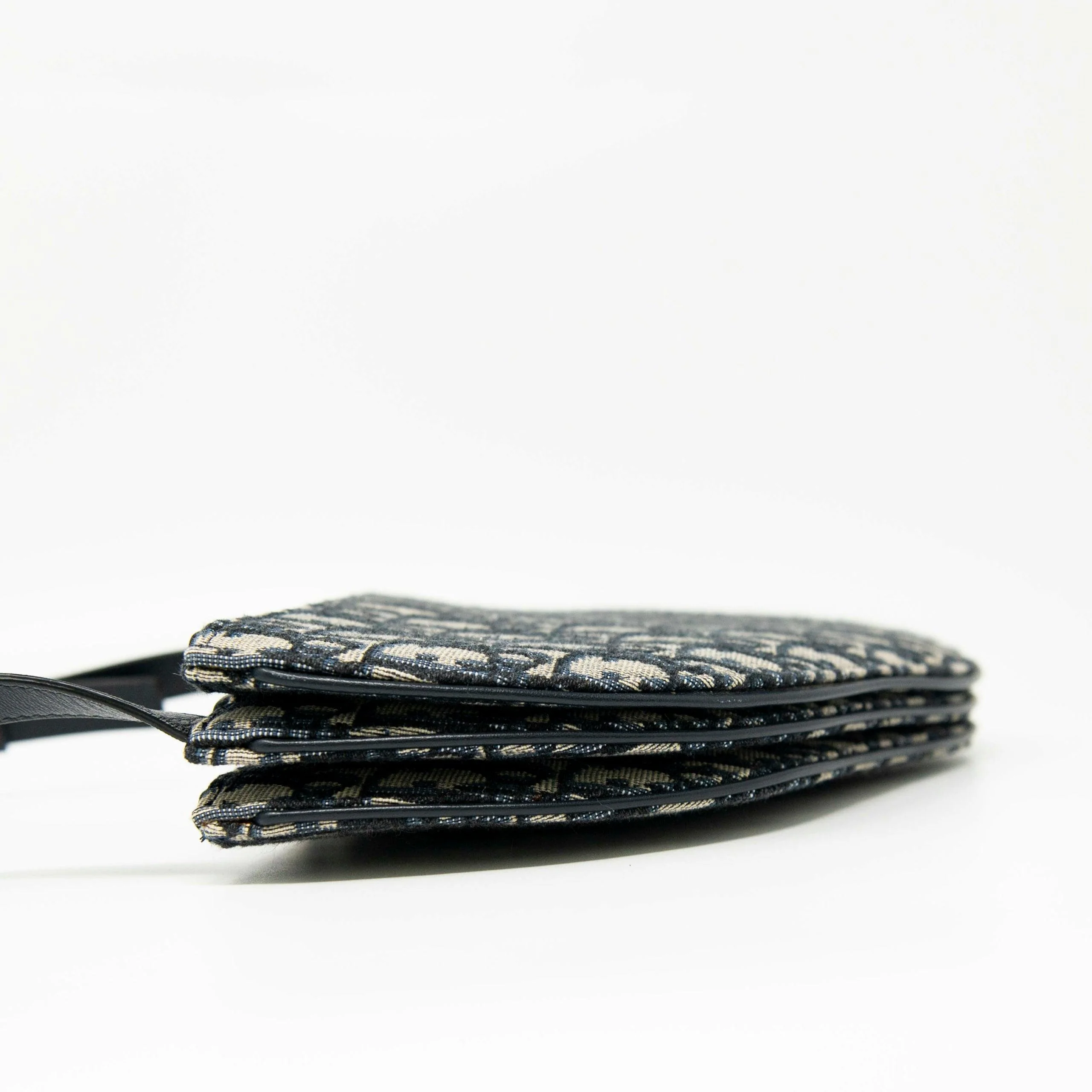 Dior Blue Oblique Triple Saddle Pouch - Image 4