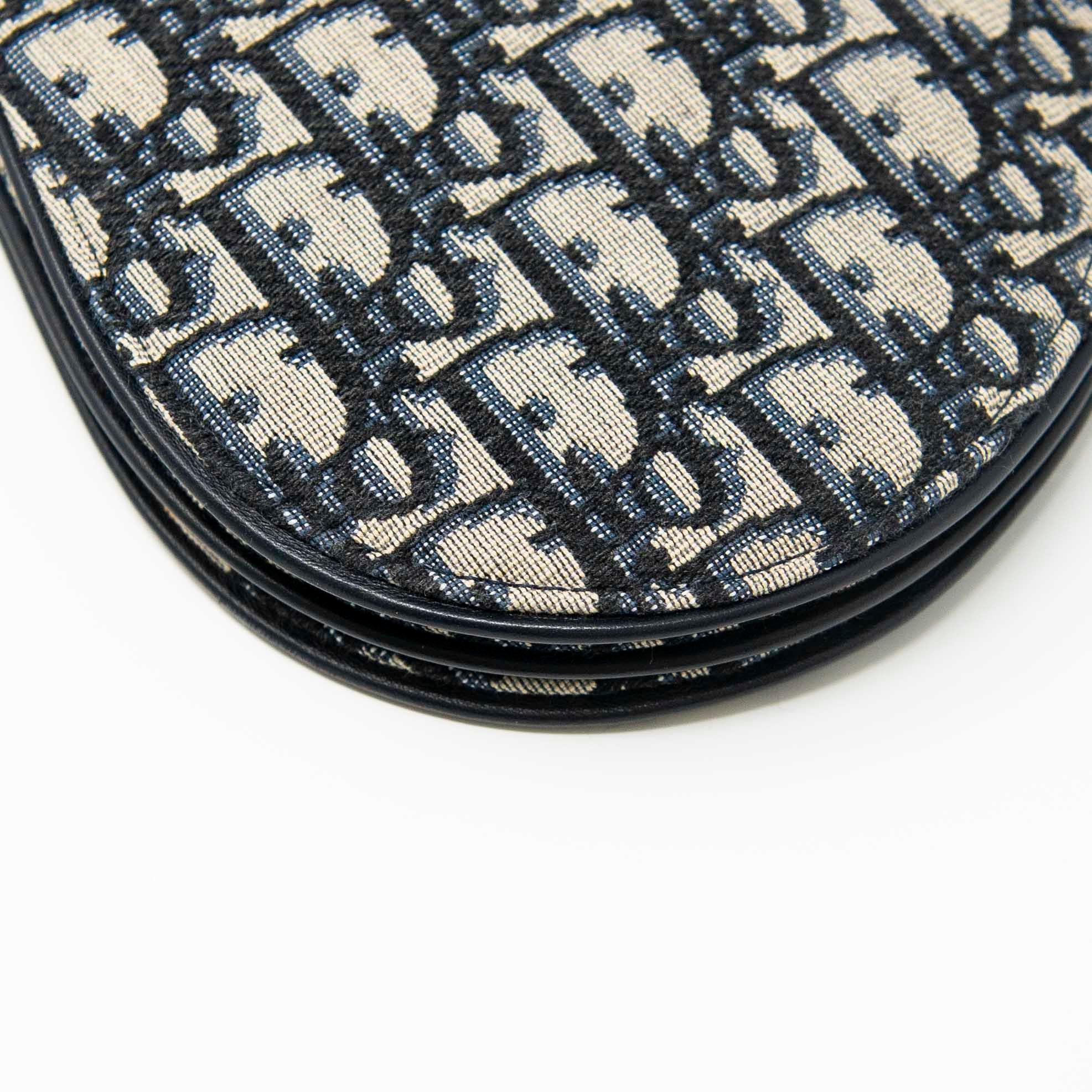 Dior Blue Oblique Triple Saddle Pouch - Image 7