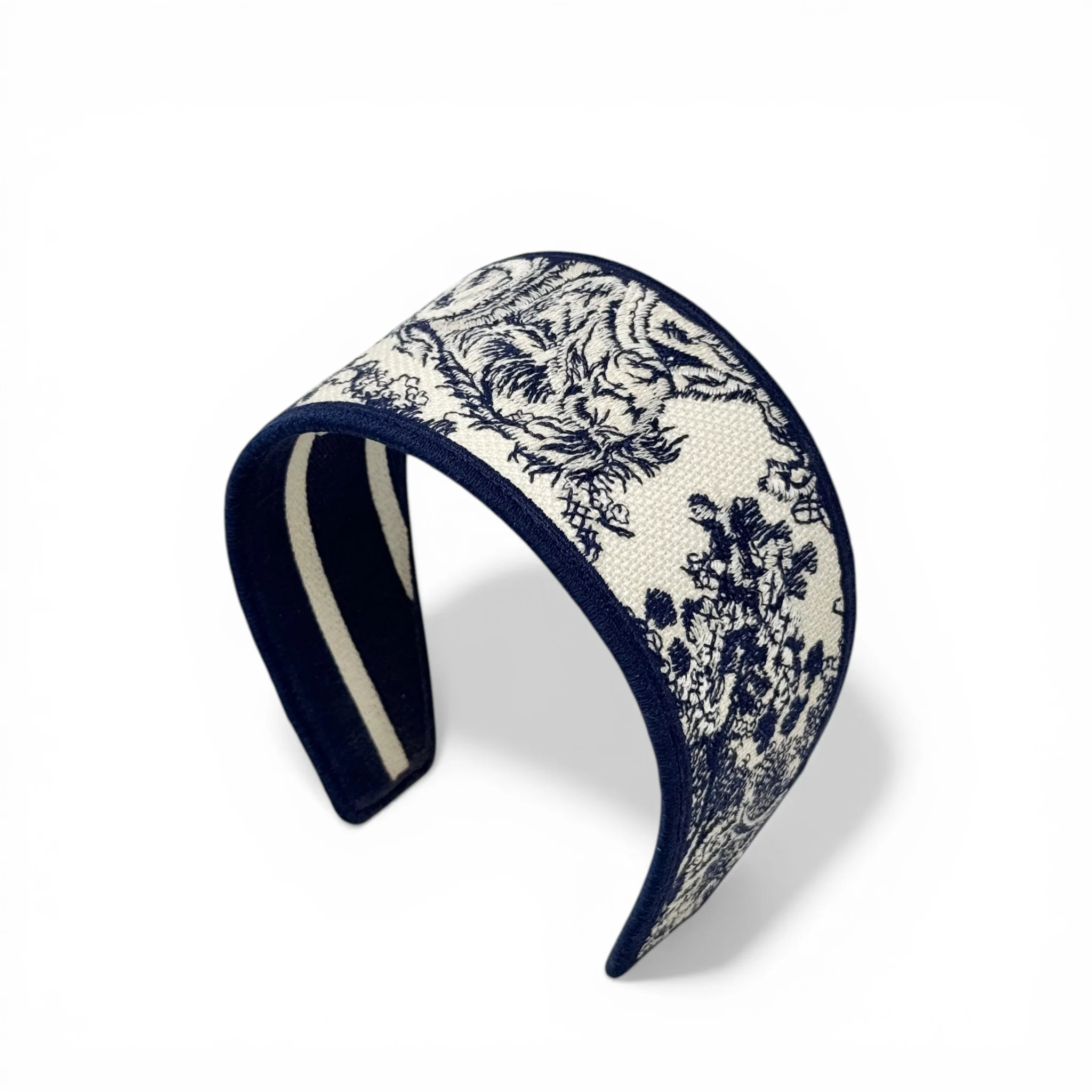 Dior Blue Toile de Jouy Headband - Image 2