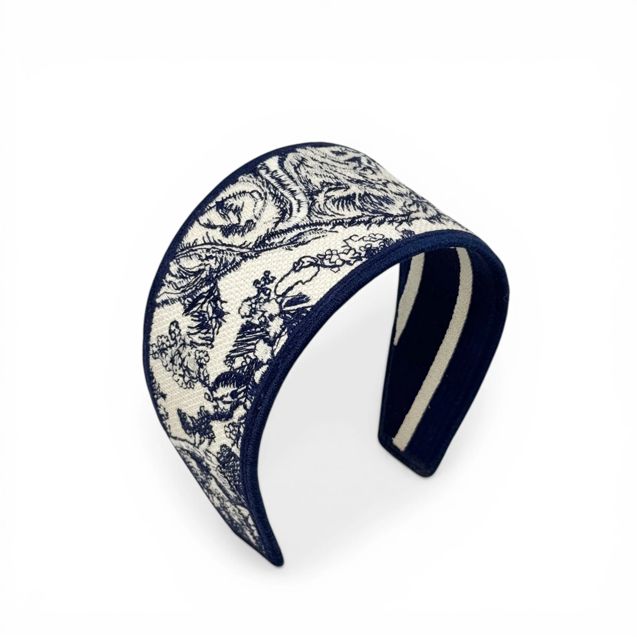 Dior Blue Toile de Jouy Headband - Image 4