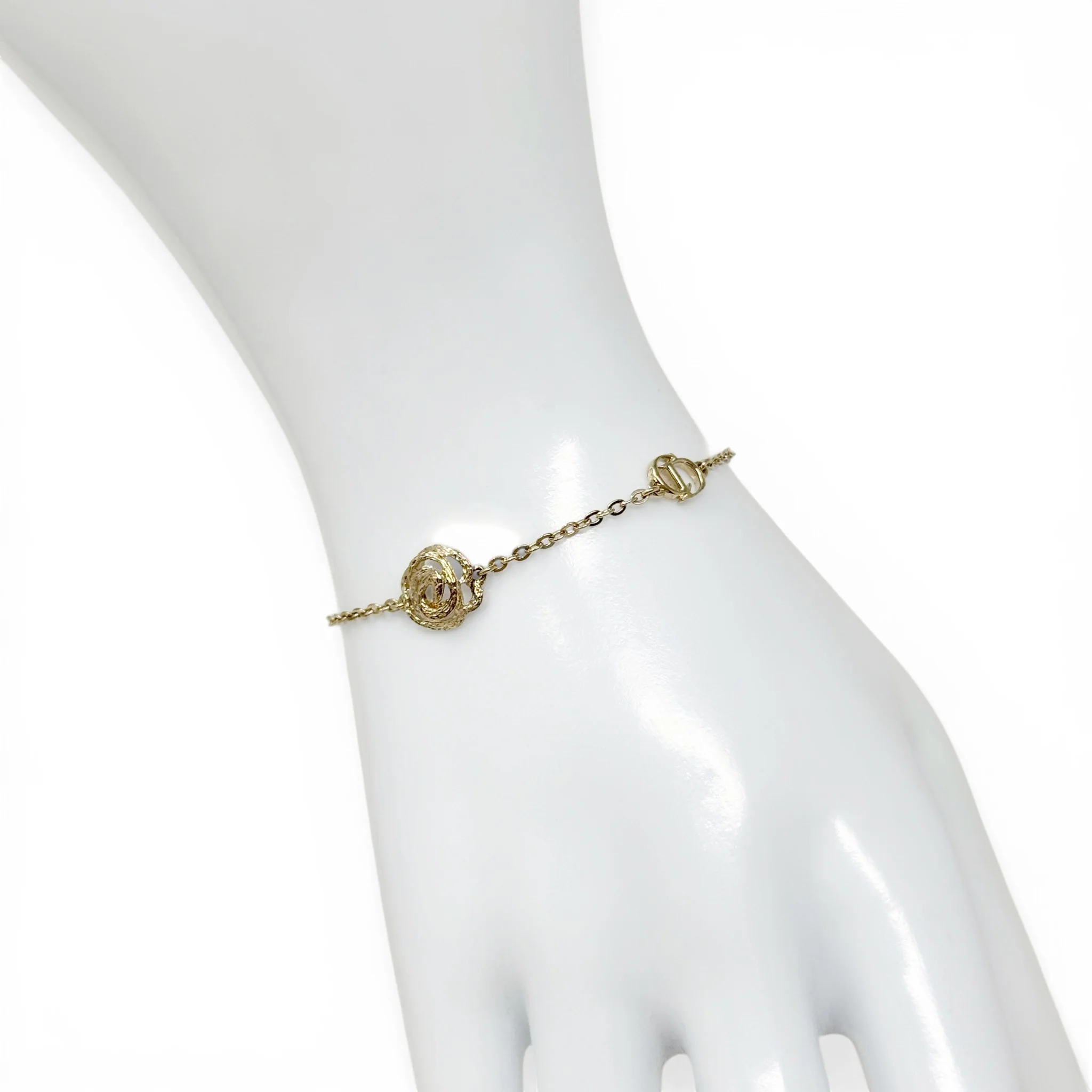 Dior Gold Rose CD Bracelet - Image 2