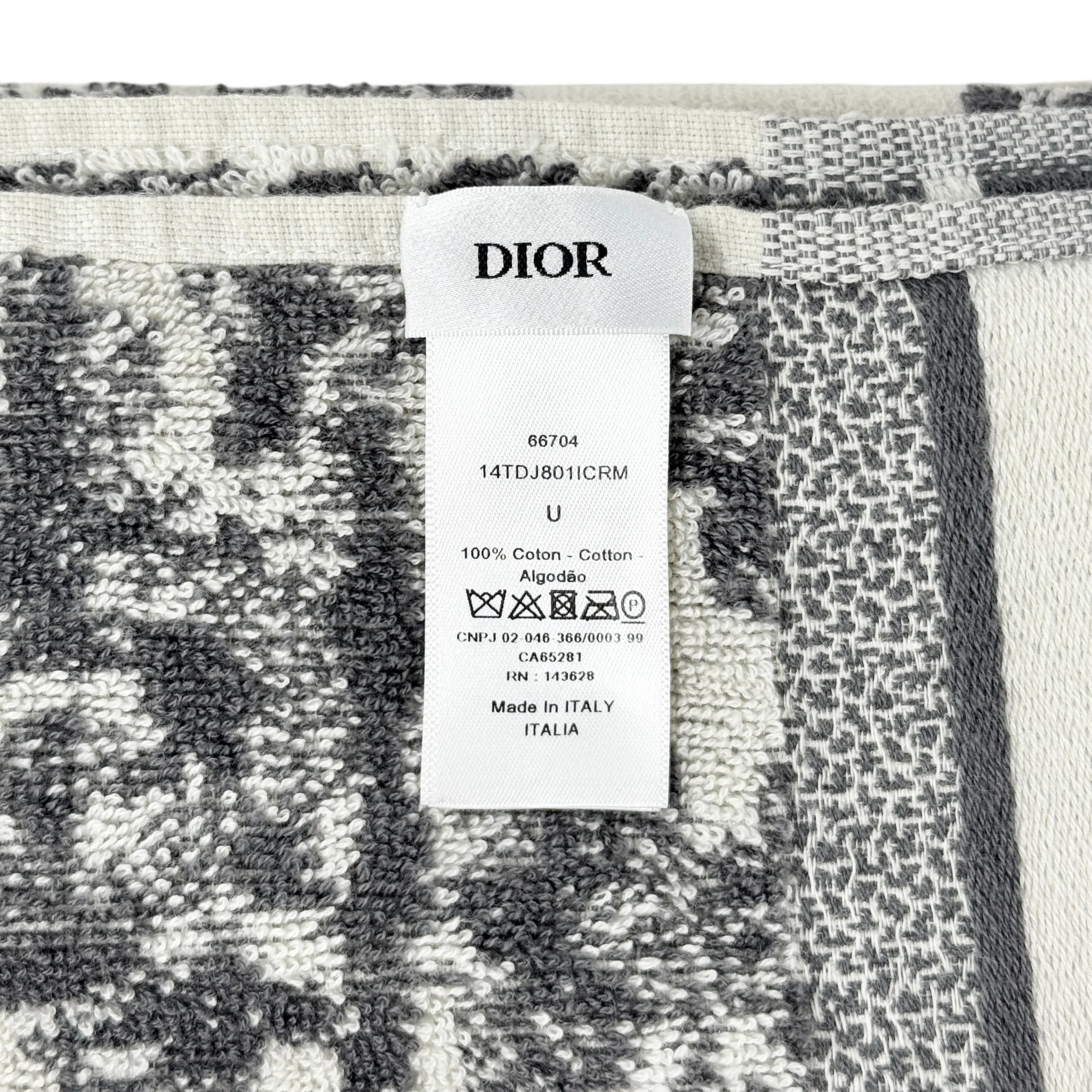 Dior Grey Toile de Jouy Reverse Beach Towel - Image 9