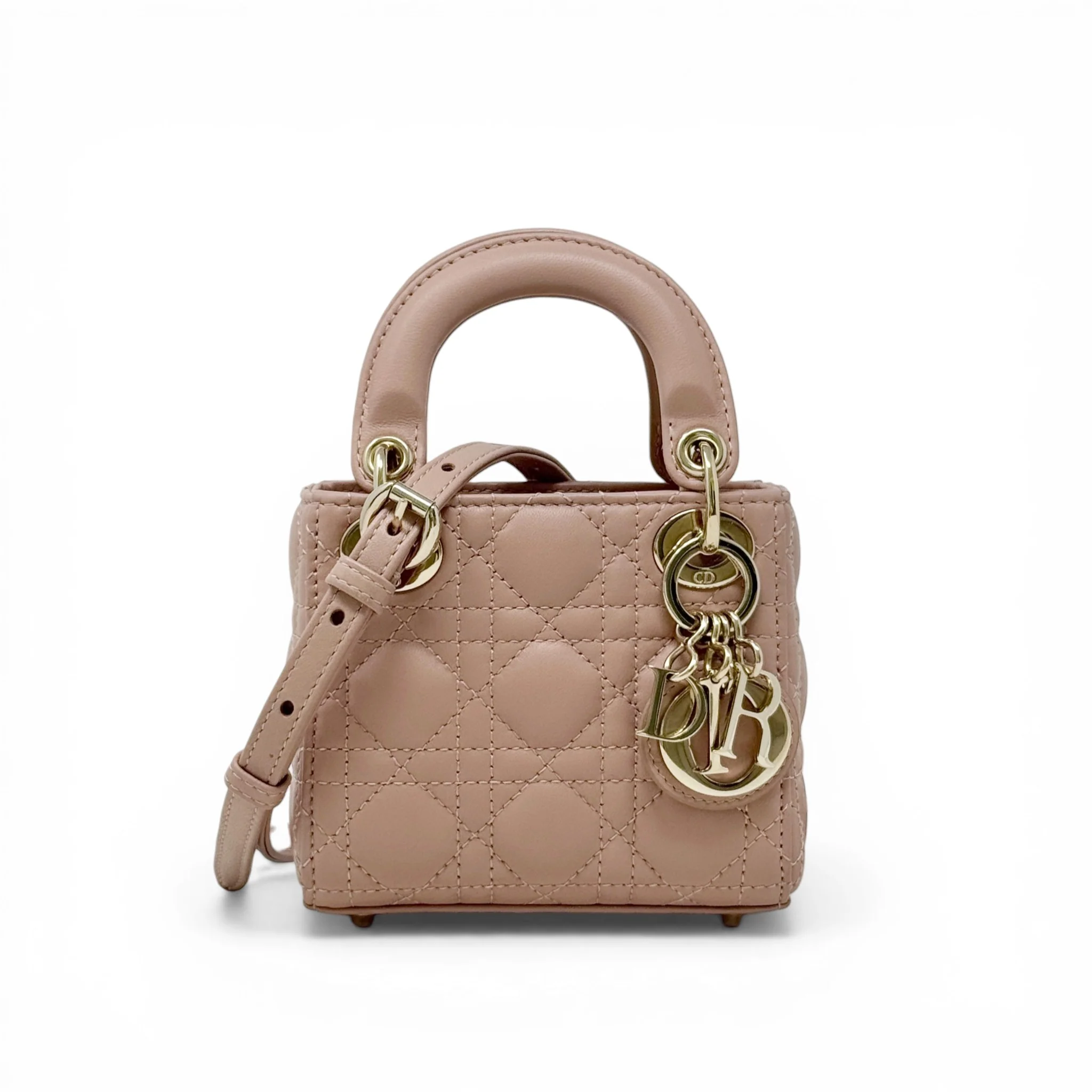 Dior Rose Des Vents Micro Lady Dior