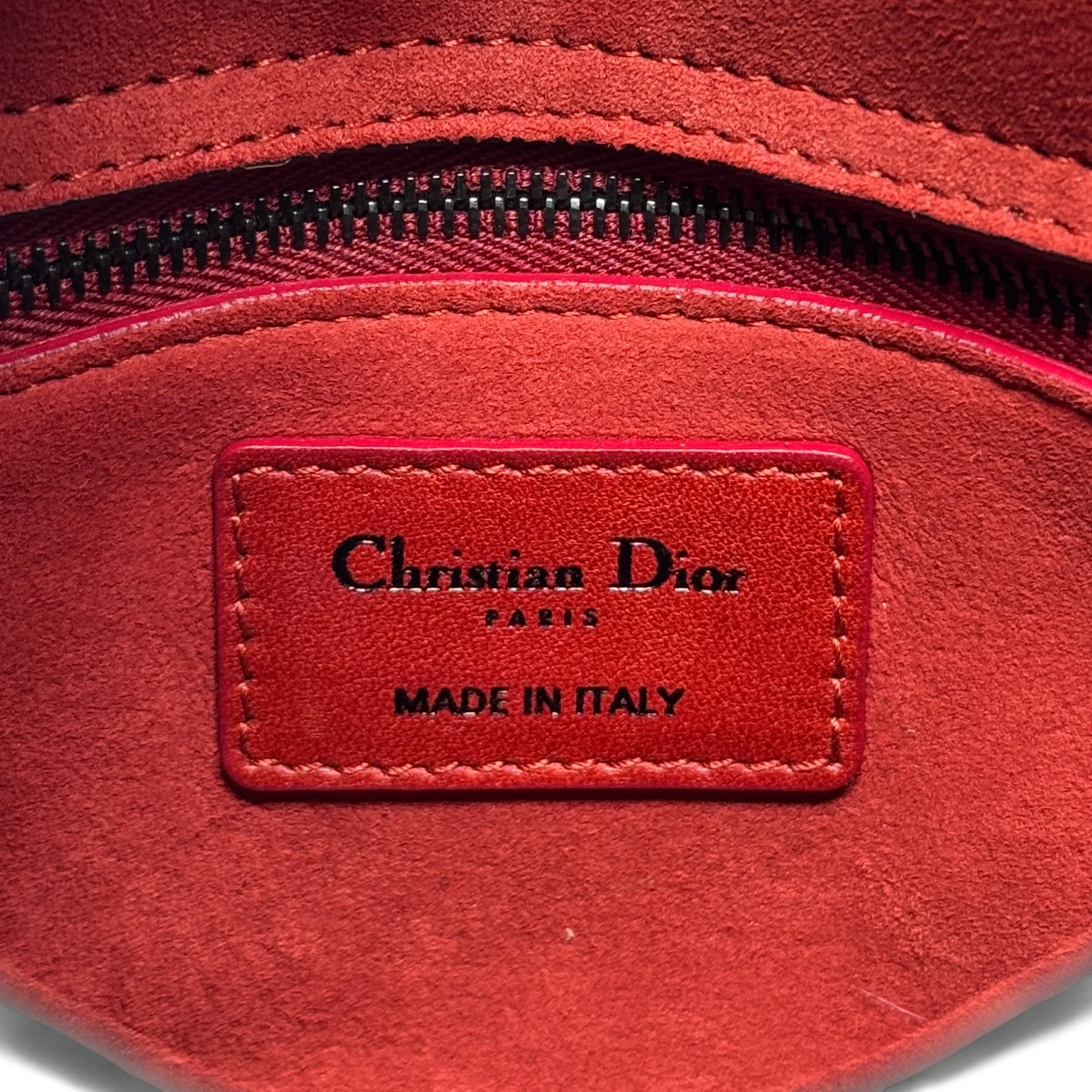 Dior Red Studded Mini Supple Lady Dior - Image 14