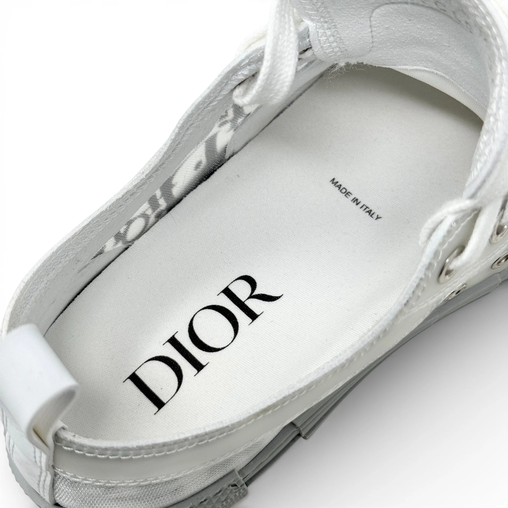 Dior White B23 Low Top Sneakers 37 - Image 8