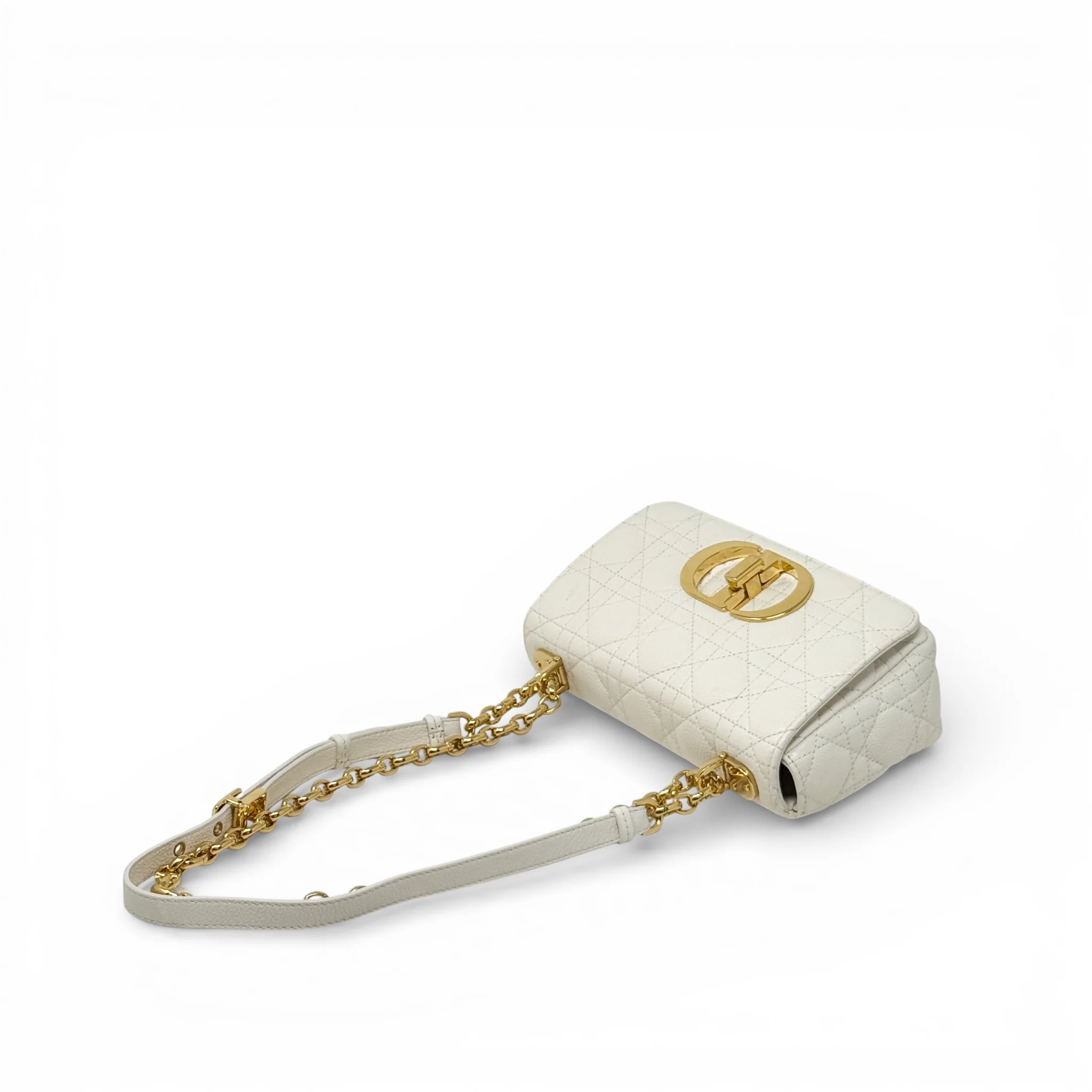Dior White Small Caro Bag - Image 15