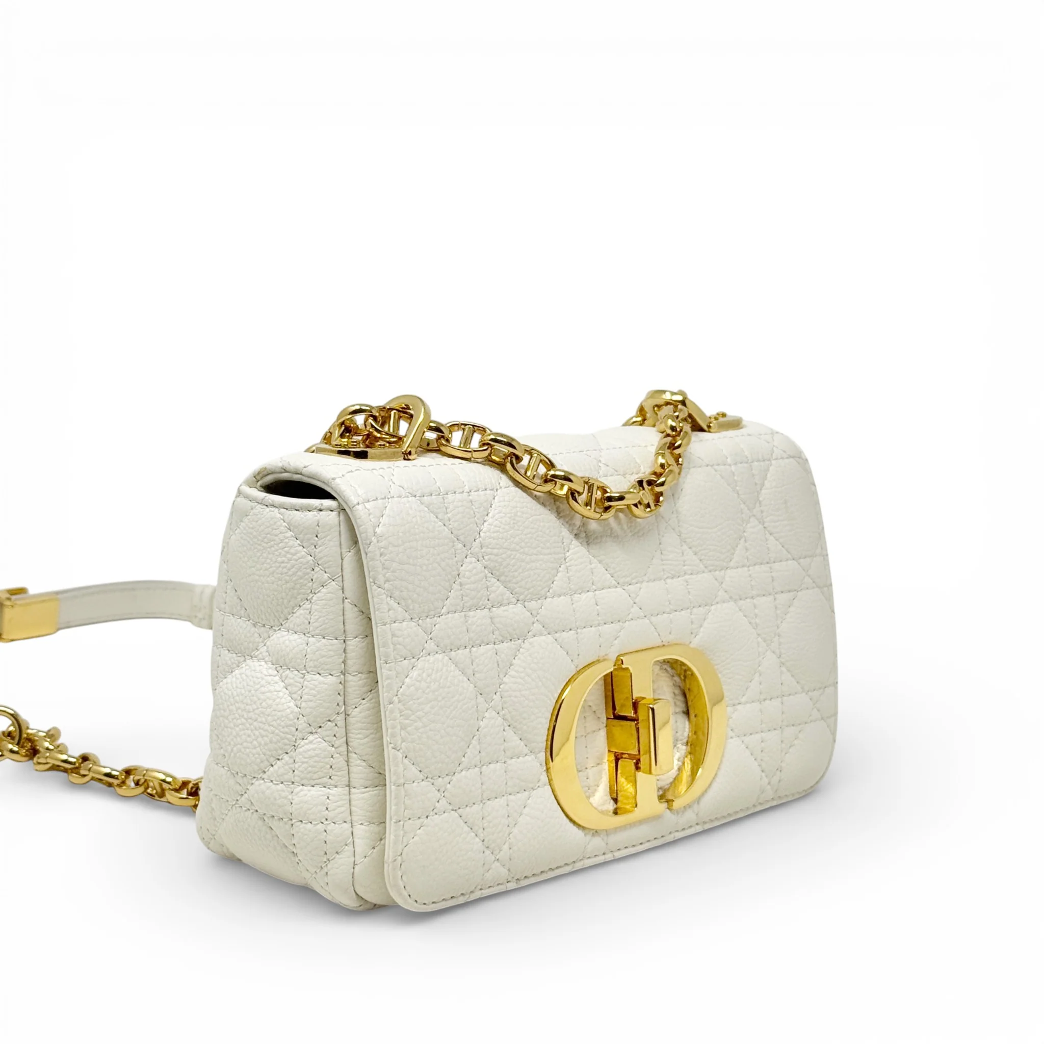 Dior White Small Caro Bag - Image 4