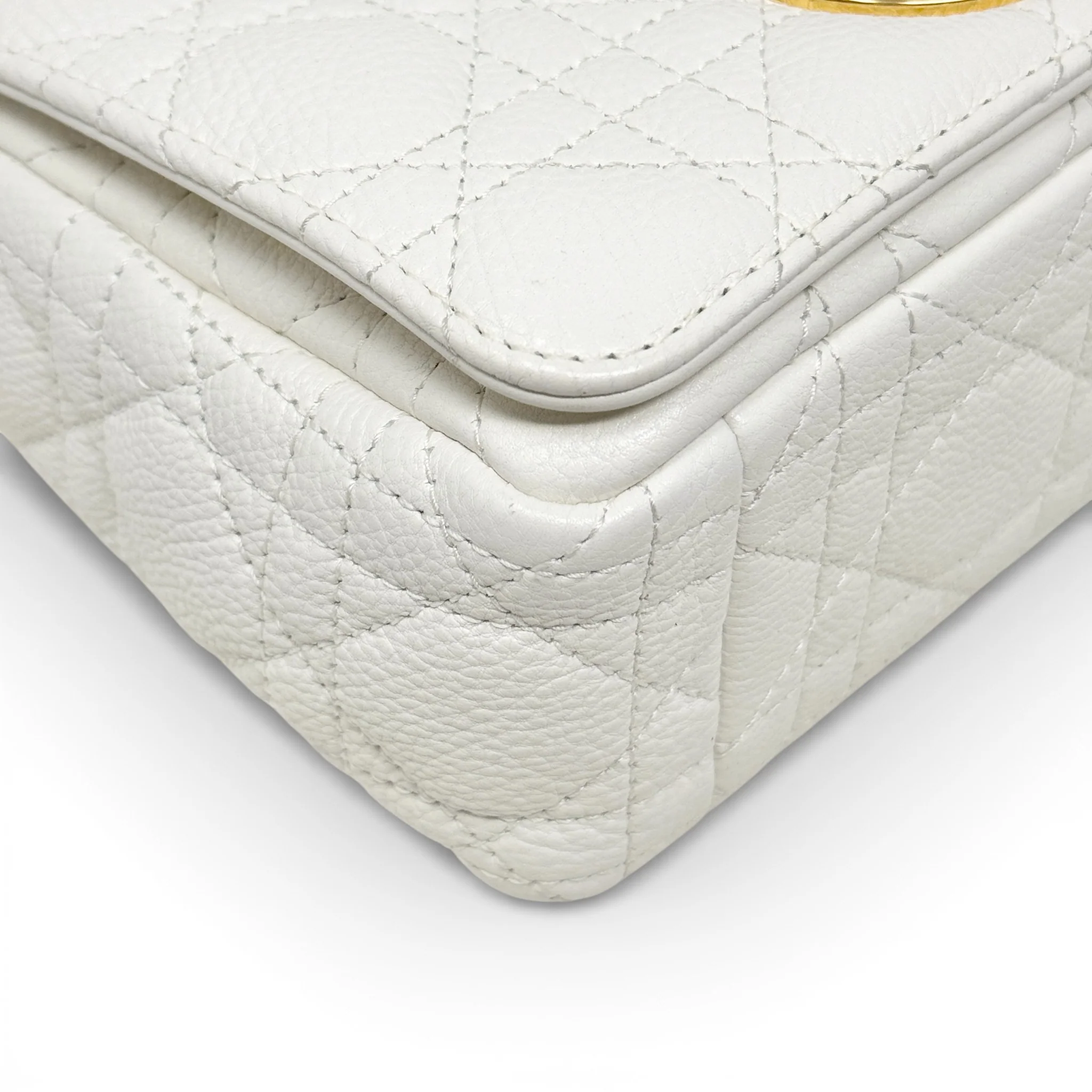 Dior White Small Caro Bag - Image 7