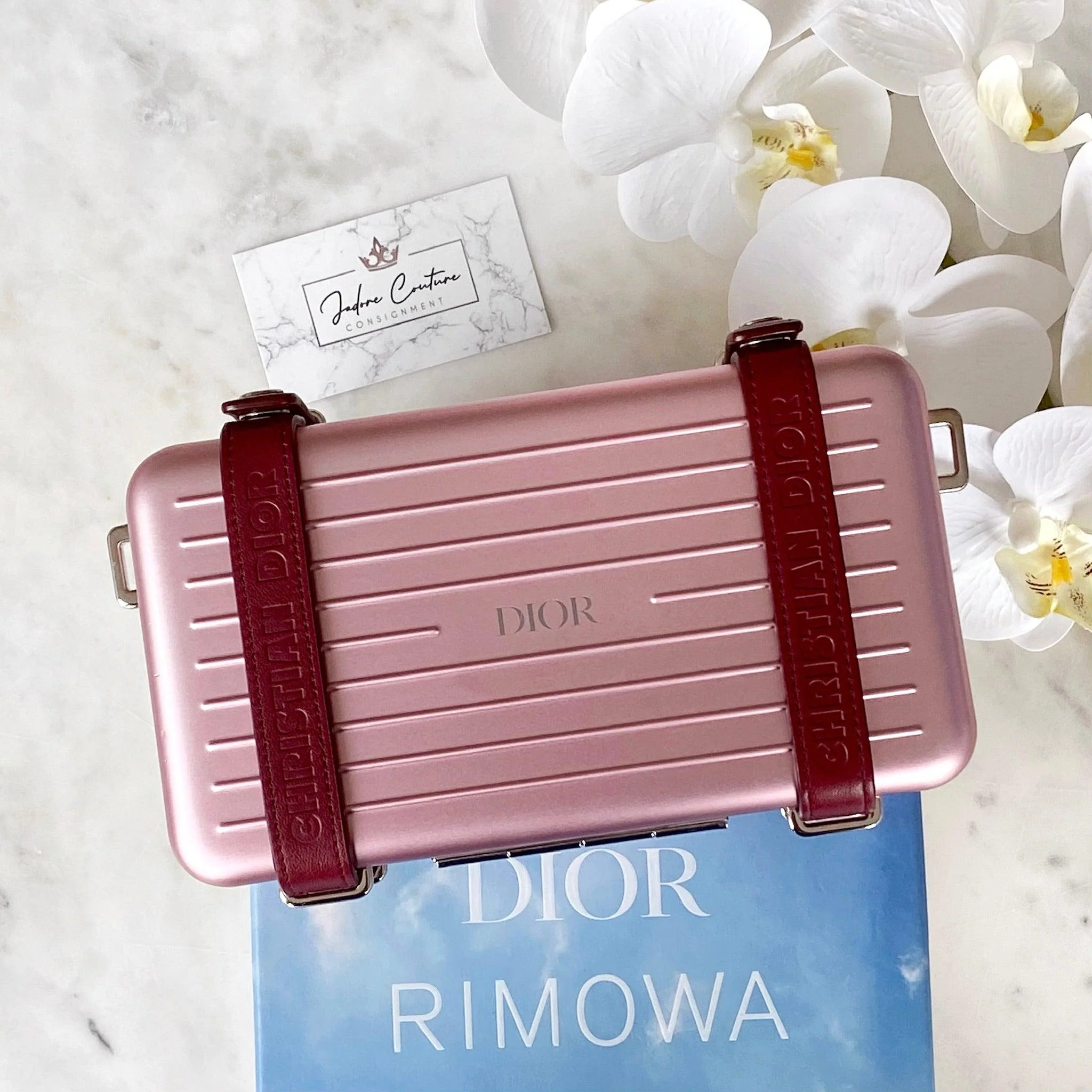 Dior x Rimowa Rose Aluminum Personal Clutch - Image 12