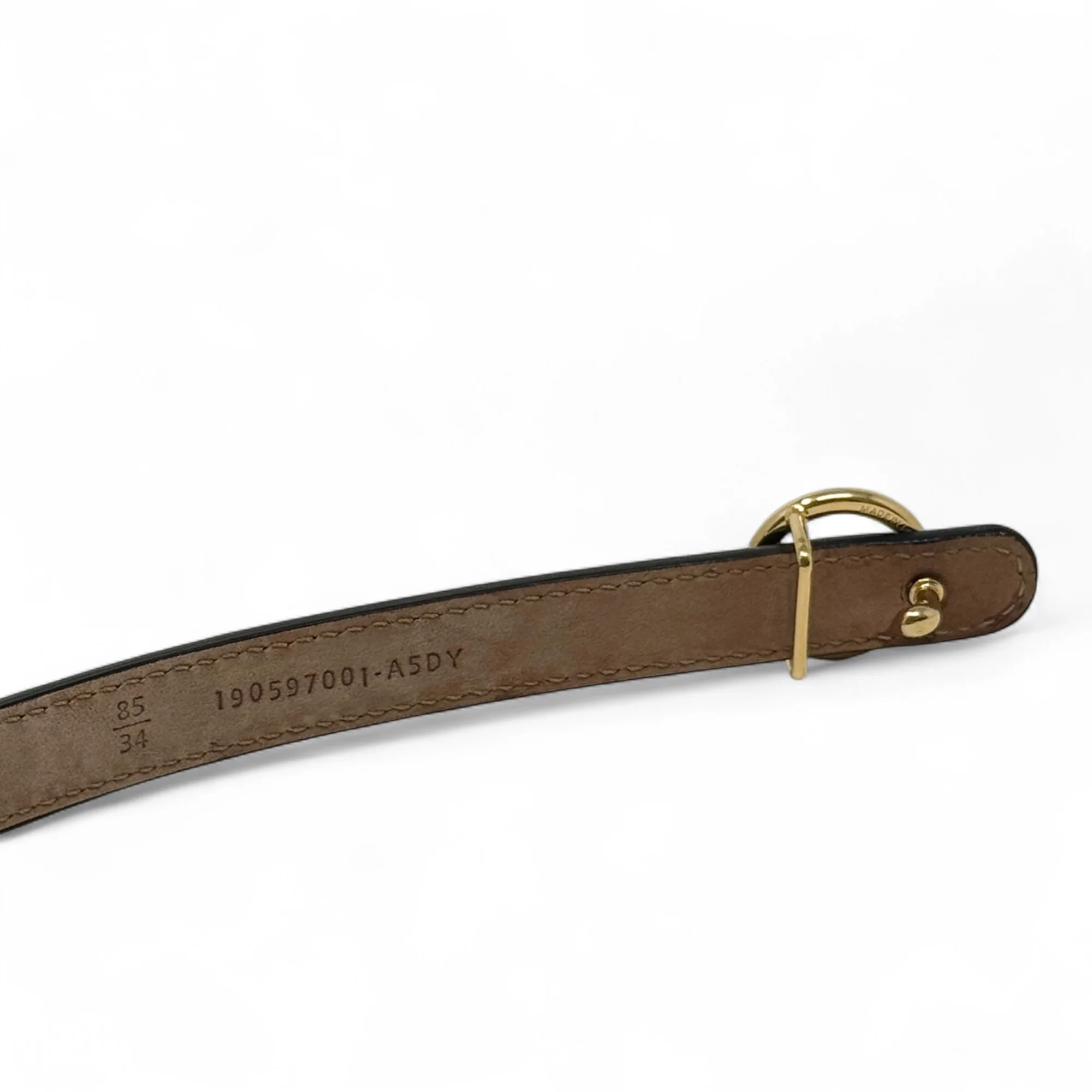 Fendi Black F Logo Slim Belt - Image 5