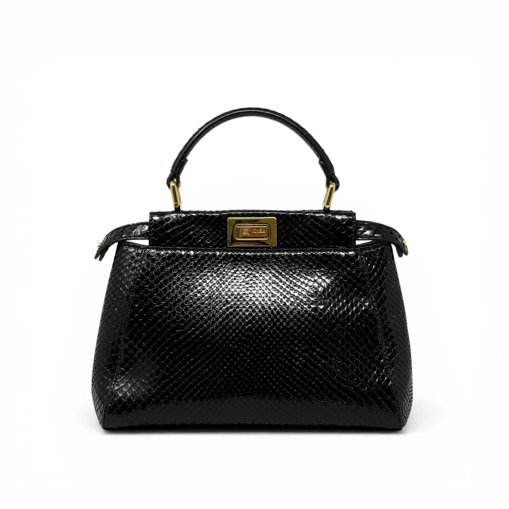 Fendi Black Snakeskin Mini Peekaboo - Image 3