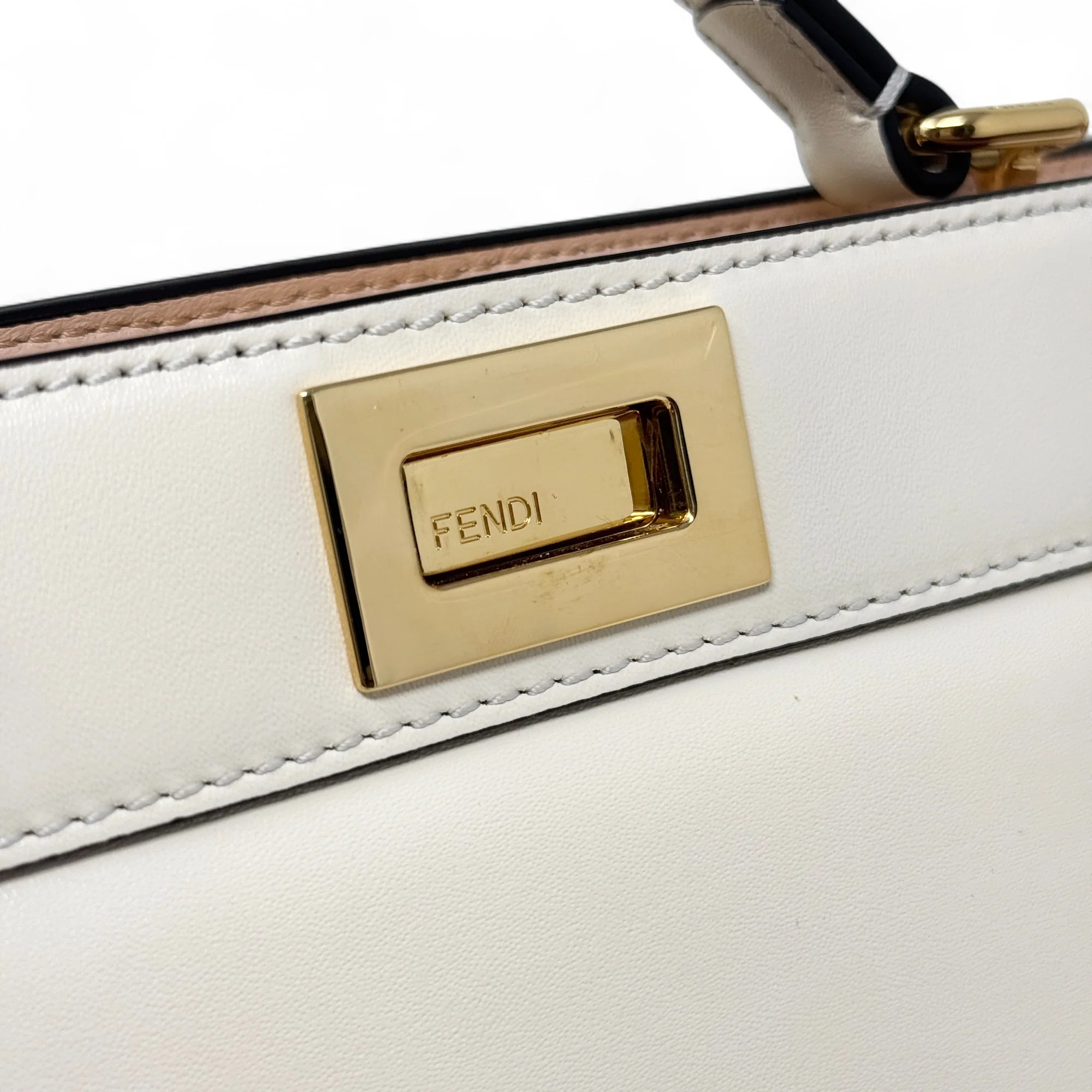 Fendi Cream East West Peekaboo IseeU Bag - Image 10
