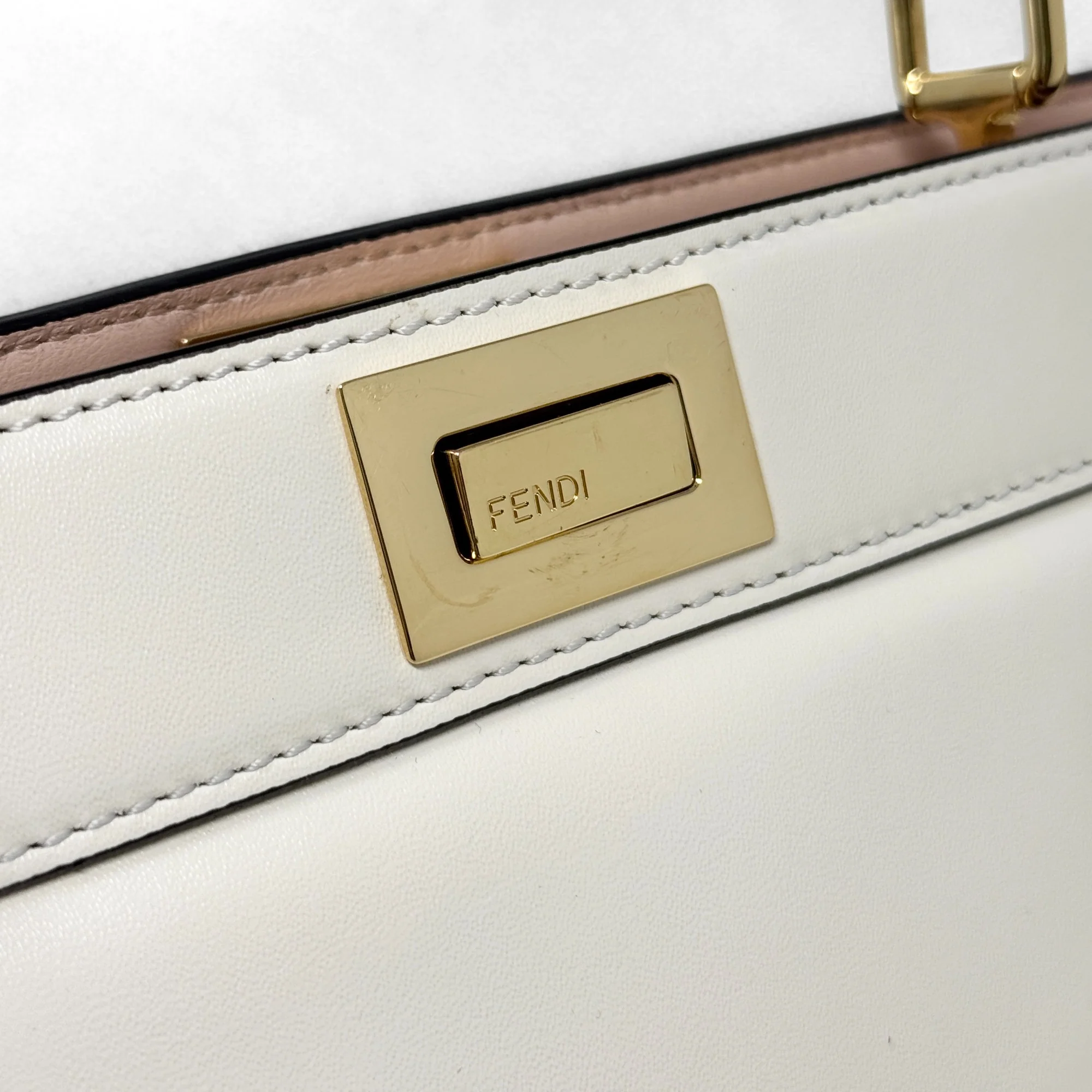 Fendi Cream East West Peekaboo IseeU Bag - Image 11
