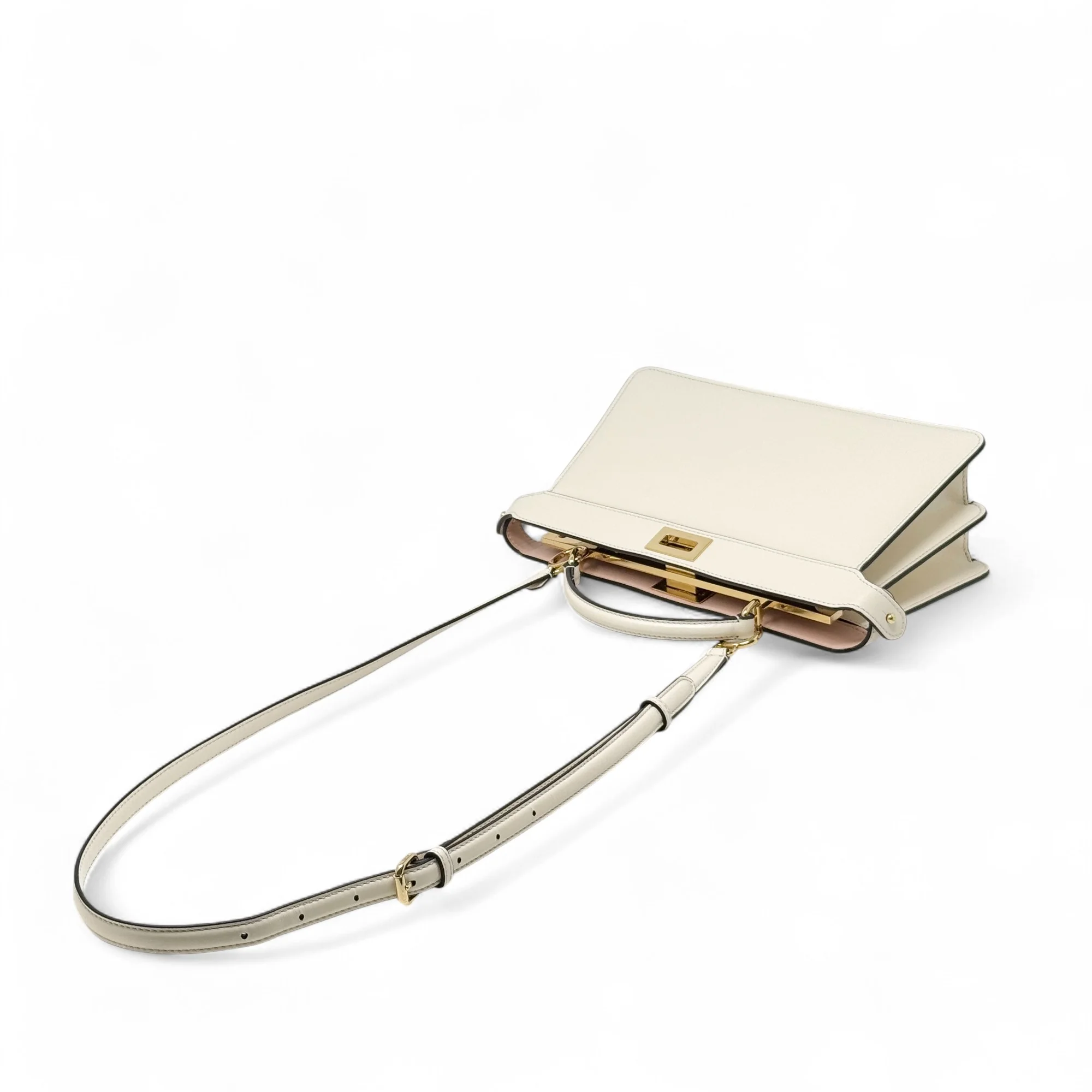Fendi Cream East West Peekaboo IseeU Bag - Image 15