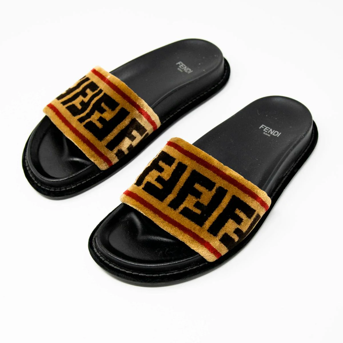 Fendi FF Velvet Forever Slides 36 - Image 2