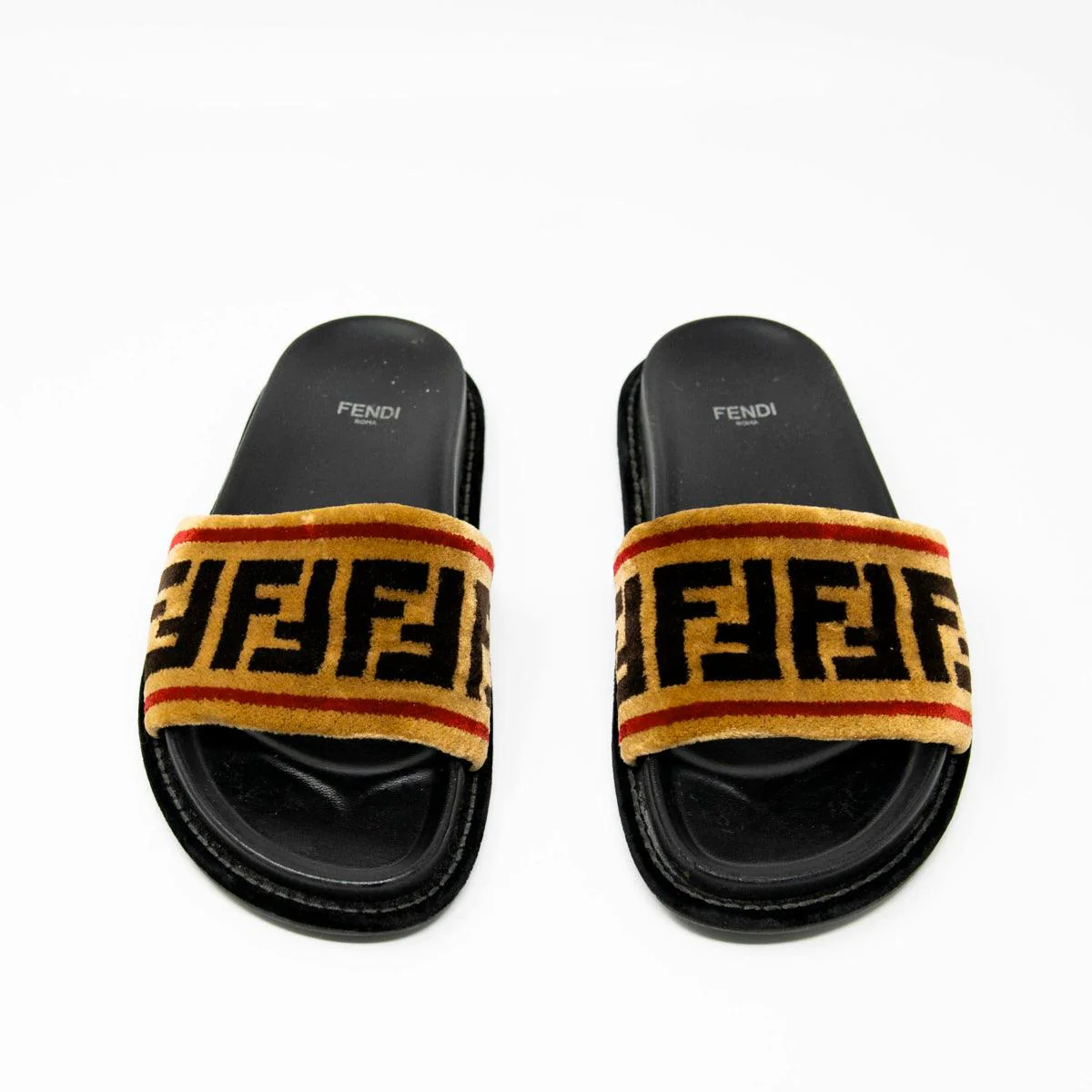Fendi FF Velvet Forever Slides 36 - Image 3